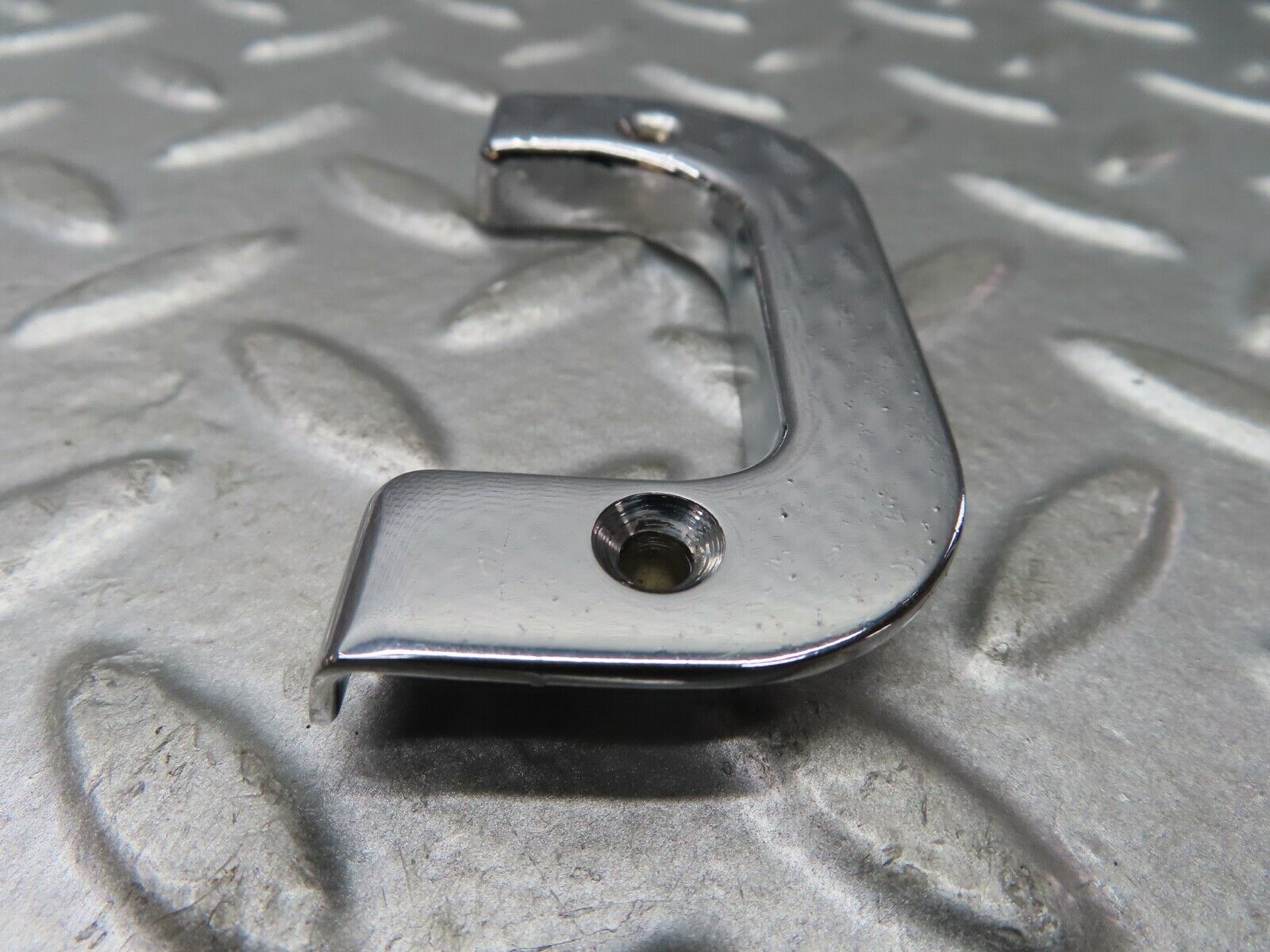 19165 Mercedes-Benz W123 300D Left Chrome Door Latch Trim 1237230124