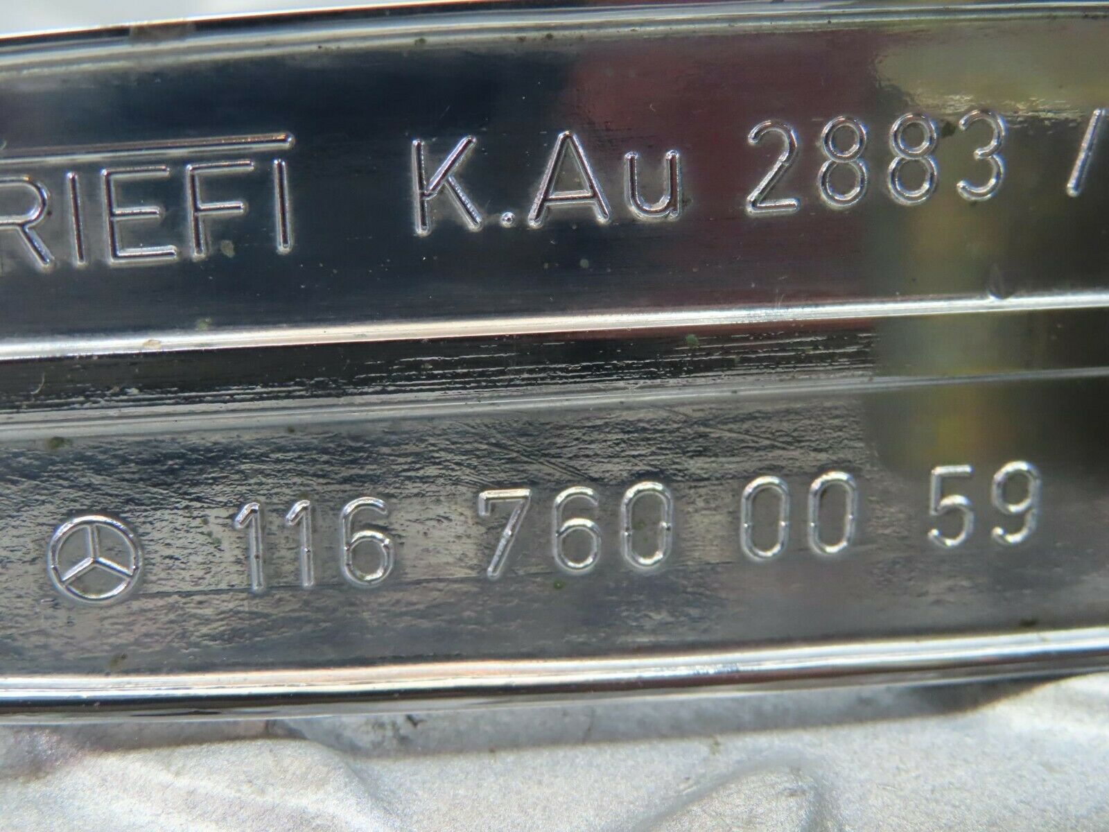 8745 Mercedes-Benz W116 Chrome Door Handle Rear Right 1167600059