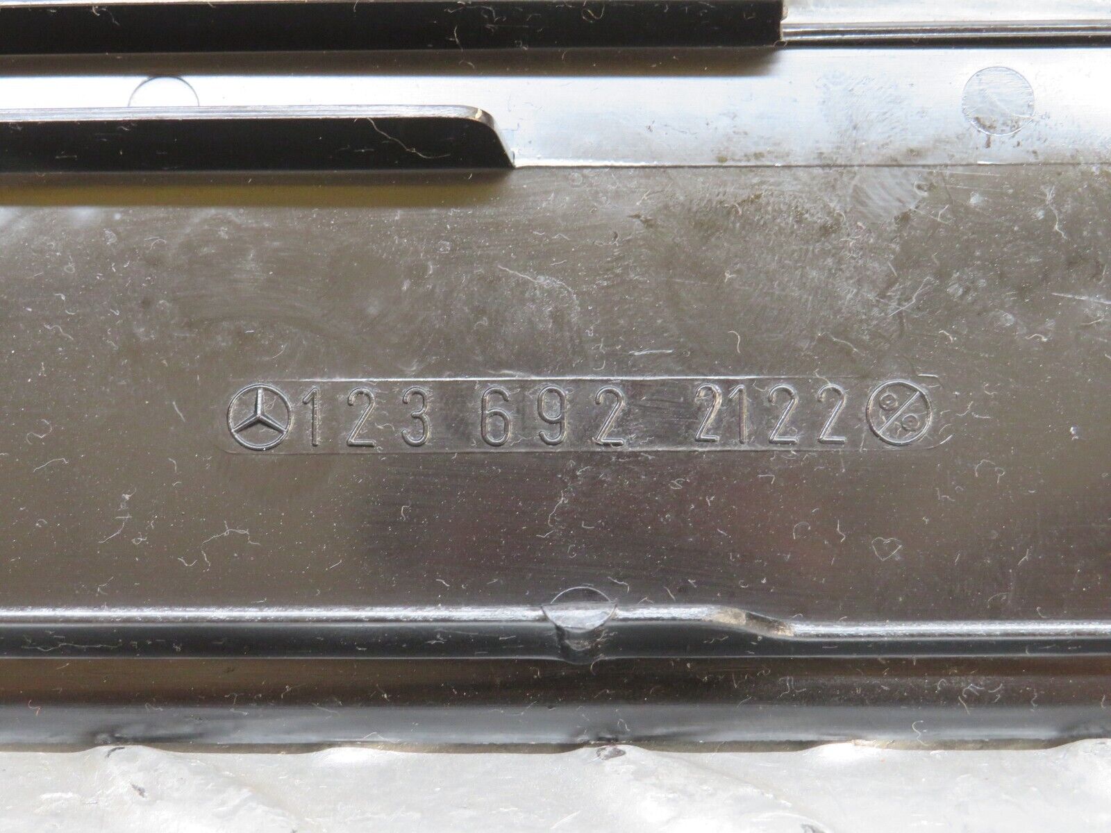 28268 Mercedes-Benz S123 240D Wagon B Pillar Bottom Cover Left Black 123692212