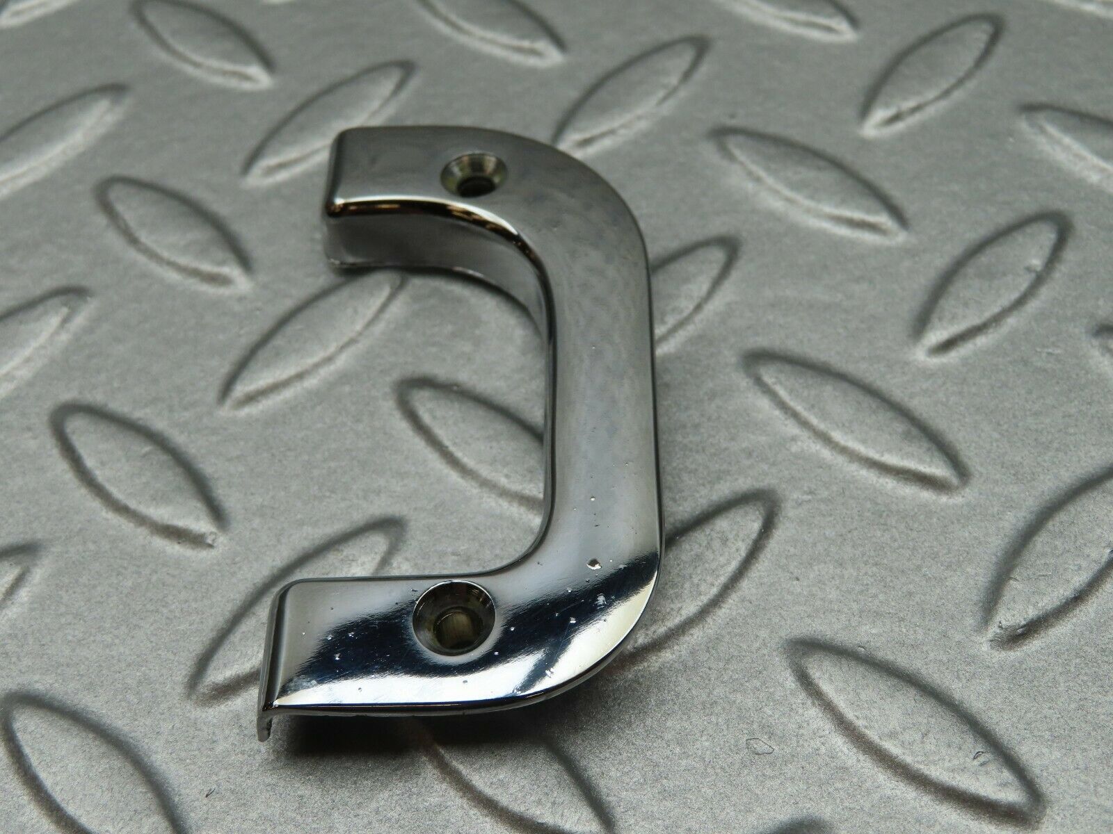 4527 Mercedes-Benz W123 230E Left Interior Chrome Door Latch Trim 1237230124