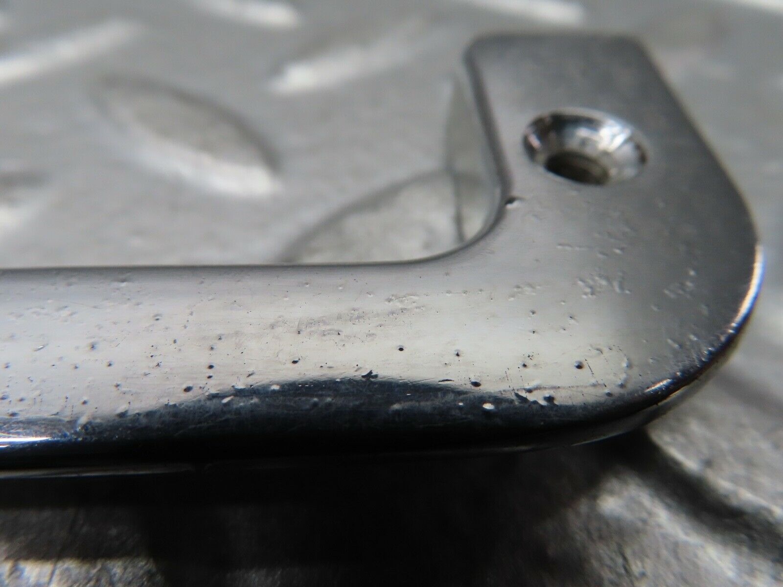 19164 Mercedes-Benz W123 300D Right Chrome Door Latch Trim 1237230224