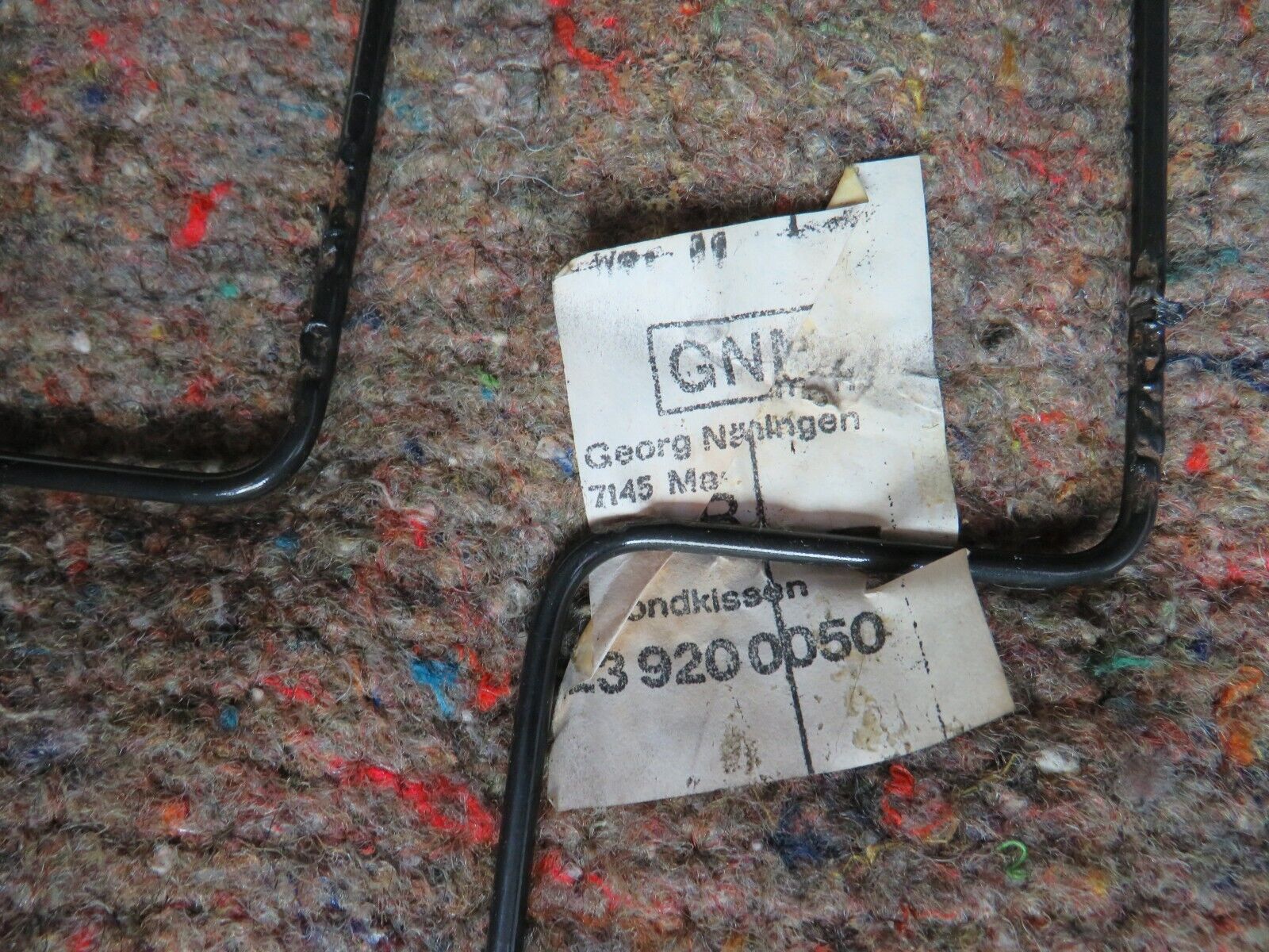 31148 Mercedes-Benz W123 200D Rear Seat Blue 1239200050 1239200016