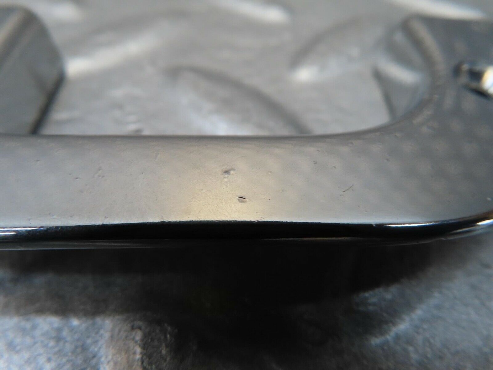 16040 Mercedes-Benz W123 280E Left Interior Chrome Door Latch Trim 1237230124