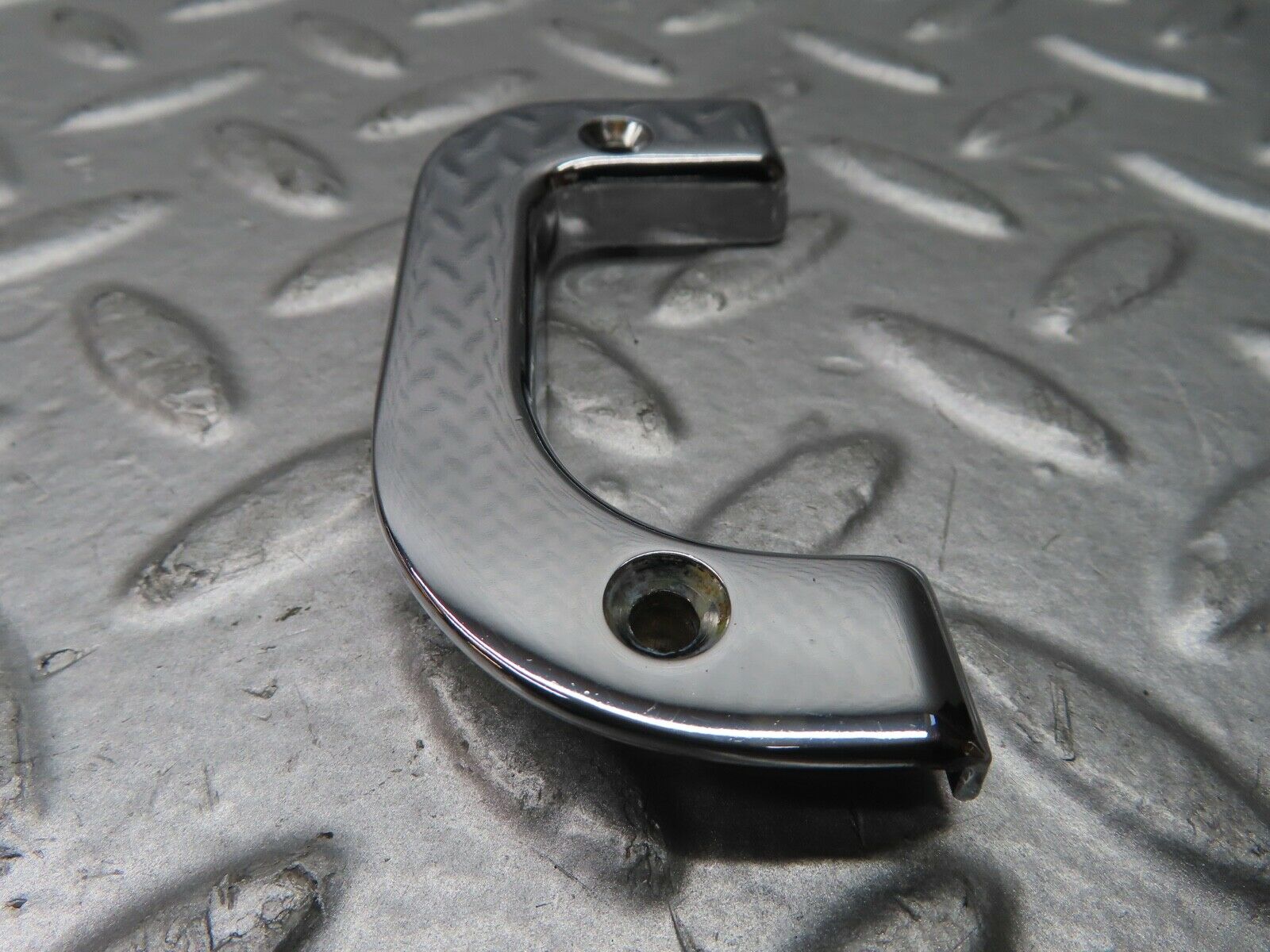 21491 Mercedes-Benz W126 300SE Left Chrome Door Latch Trim 1237230124