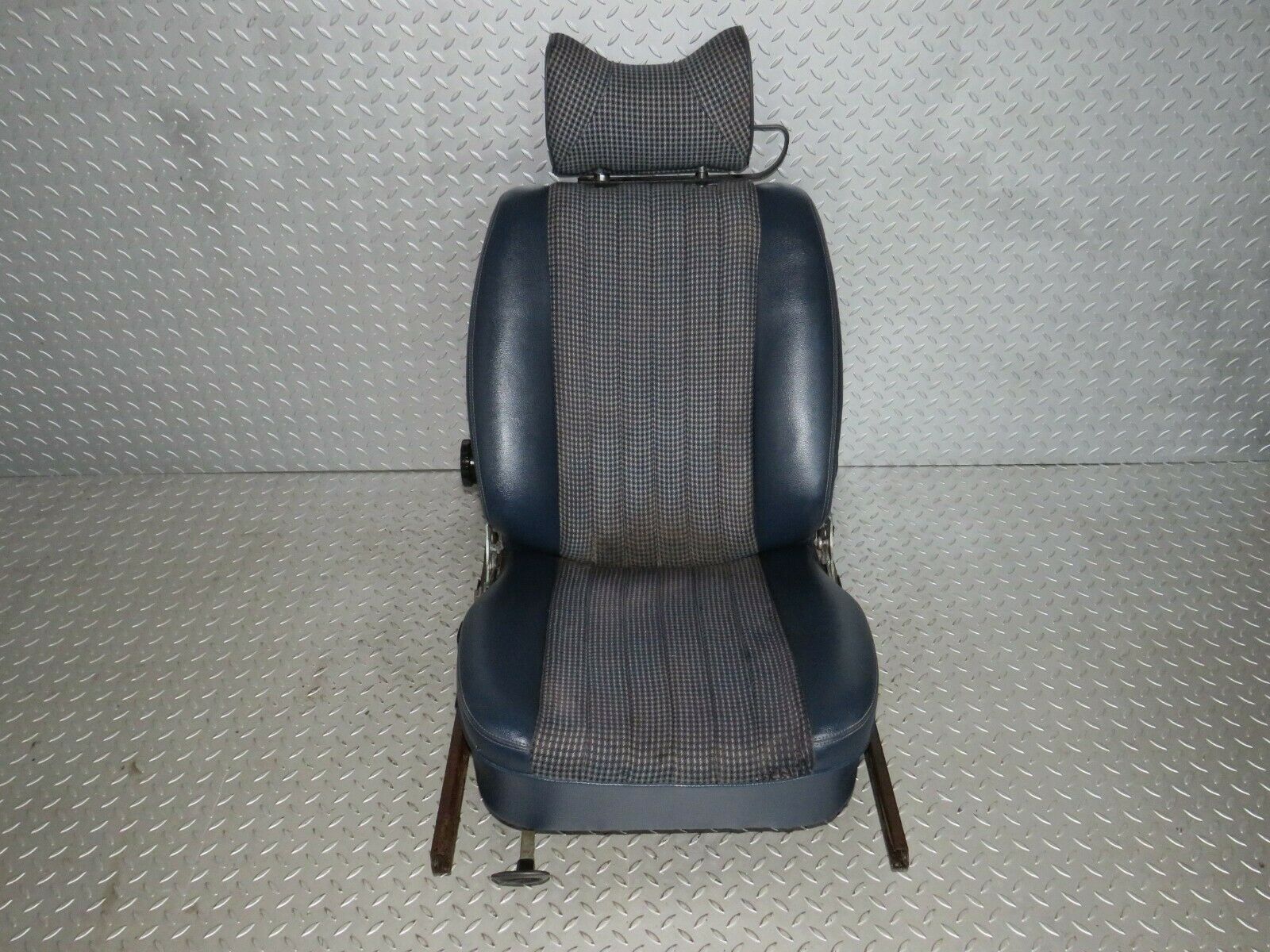 23761 Mercedes-Benz C107 450SLC Coupe Front Left Seat Blue Half Leather
