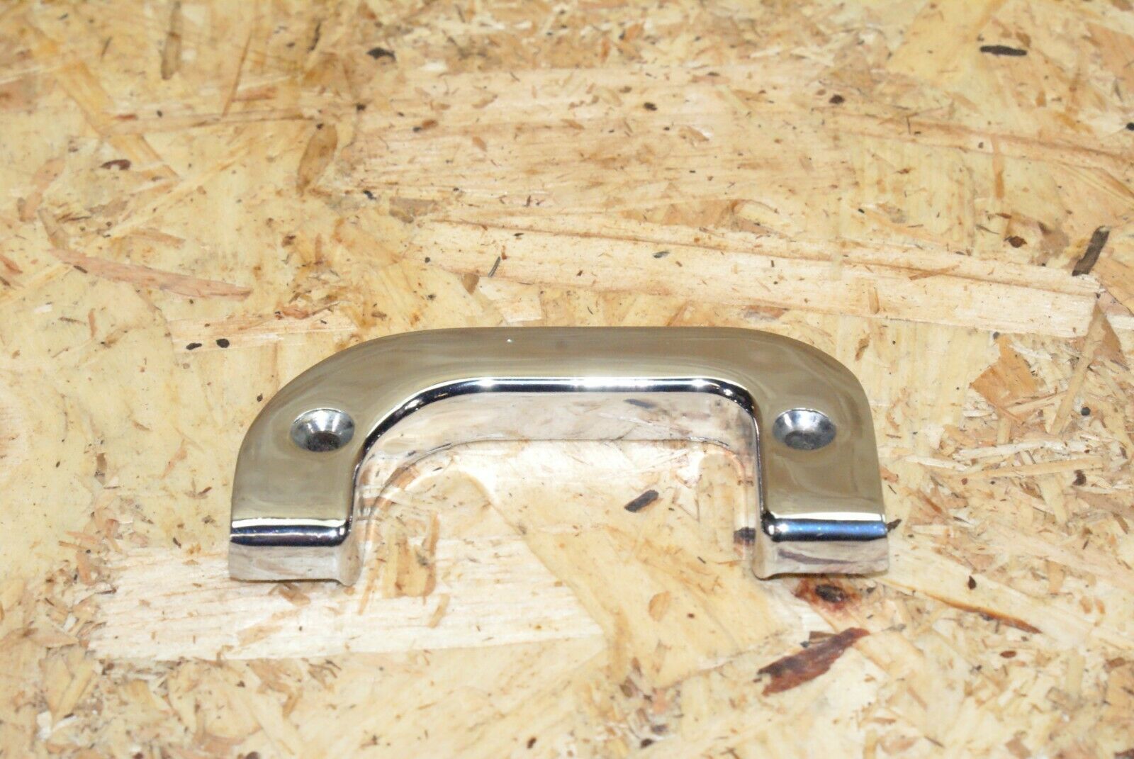 2313 Mercedes-Benz W123 280E Left Interior Chrome Door Latch Trim 1237230124