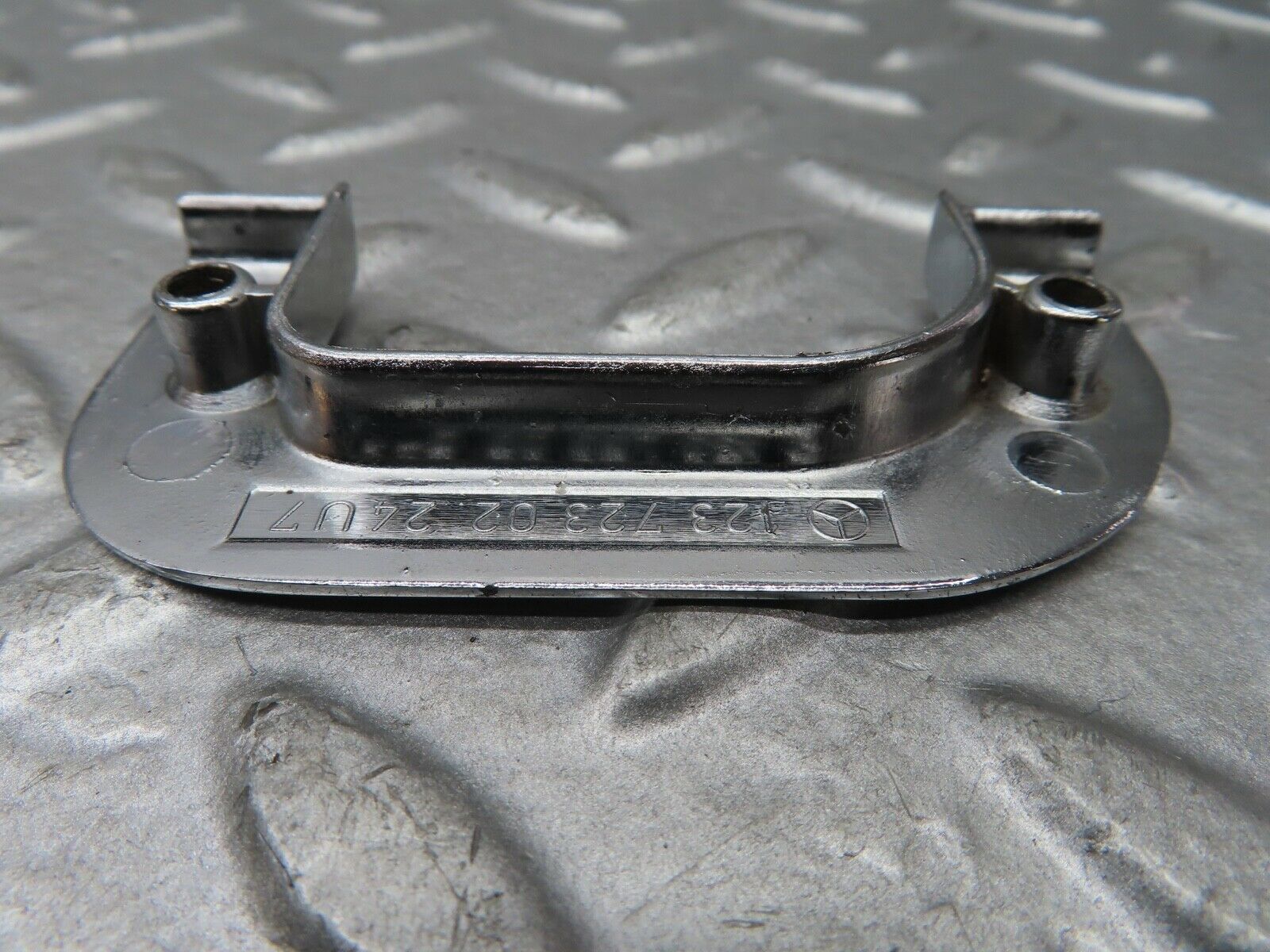 19164 Mercedes-Benz W123 300D Right Chrome Door Latch Trim 1237230224