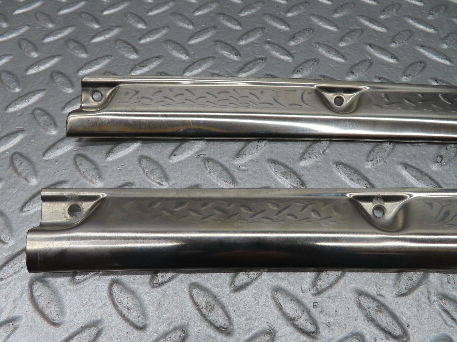 20067 Mercedes-Benz R129 300SL Coupe Folding Top Rail Chrome Trim Cover Pair