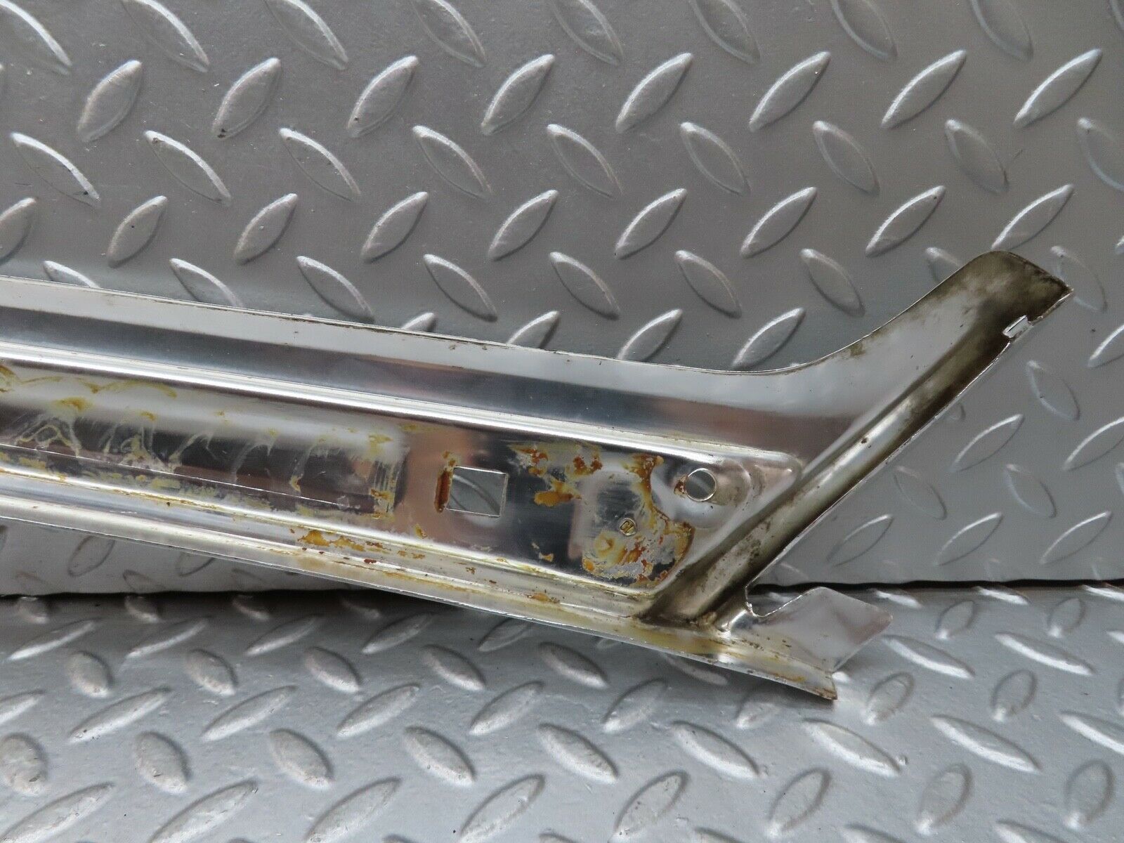 17683 Mercedes-Benz W116 450SEL A Pillar Chrome Moulding Trim Left Side