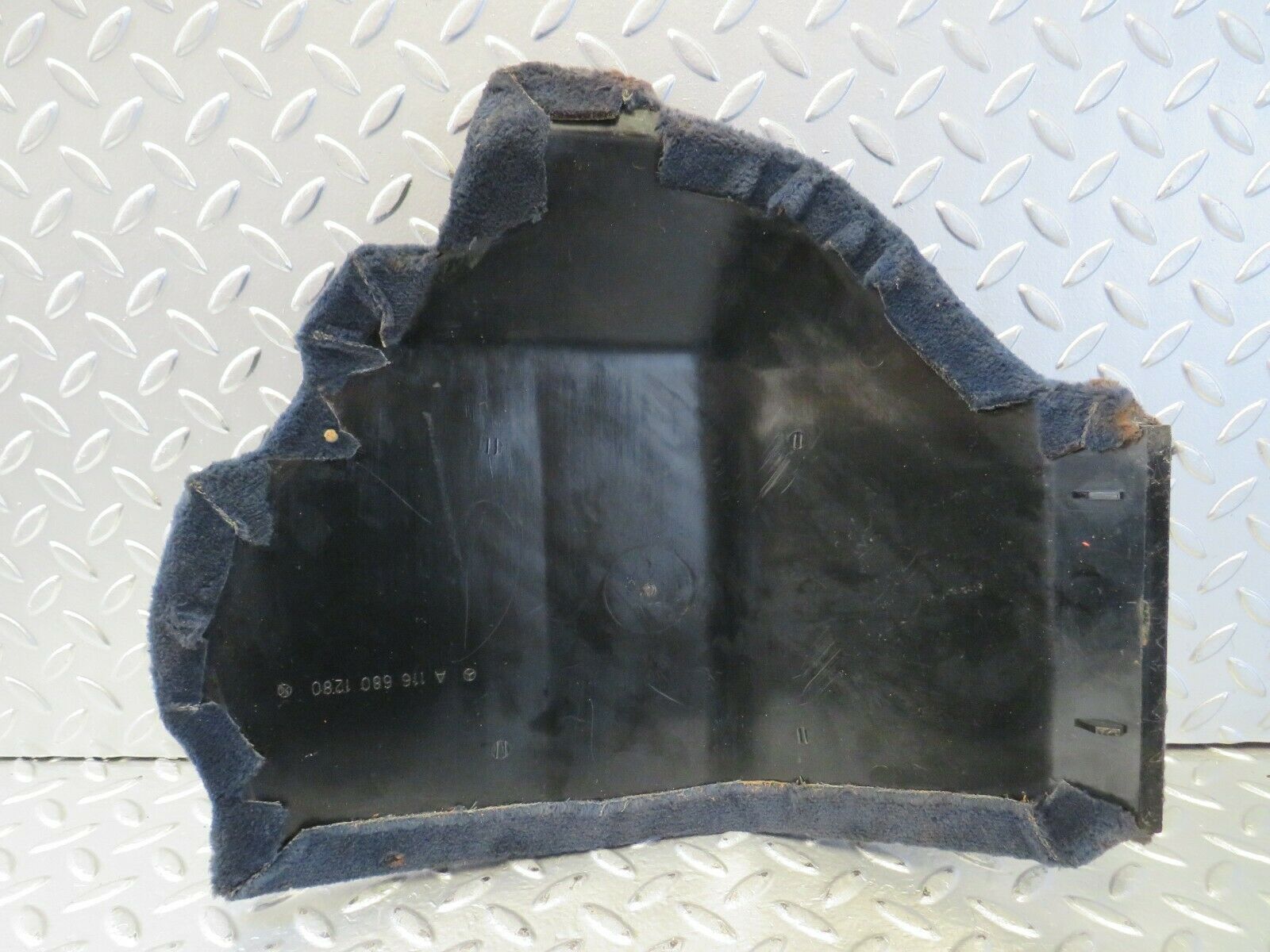 23251 Mercedes-Benz W116 350SE Front Right Kick Panel Blue 1166801280