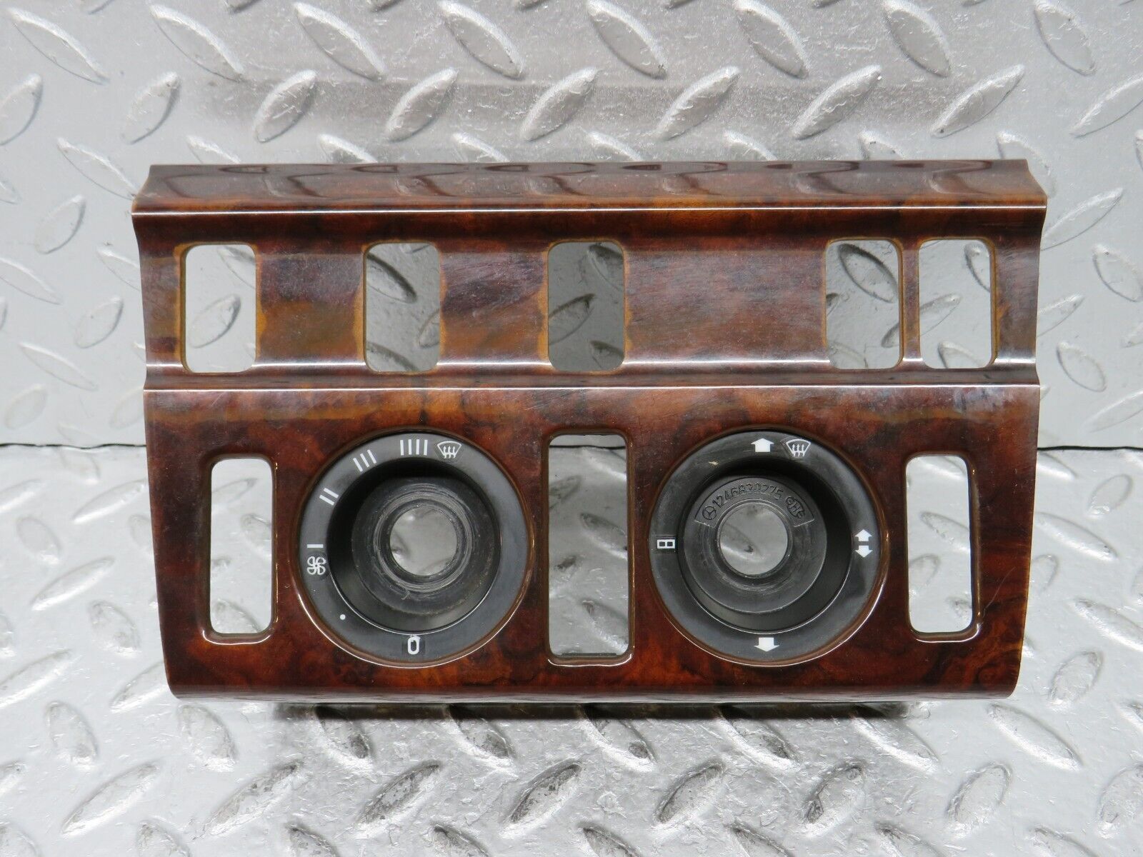 37946 Mercedes-Benz A124 320E Cabriolet Heater Control Panel Wood Trim 1246830275