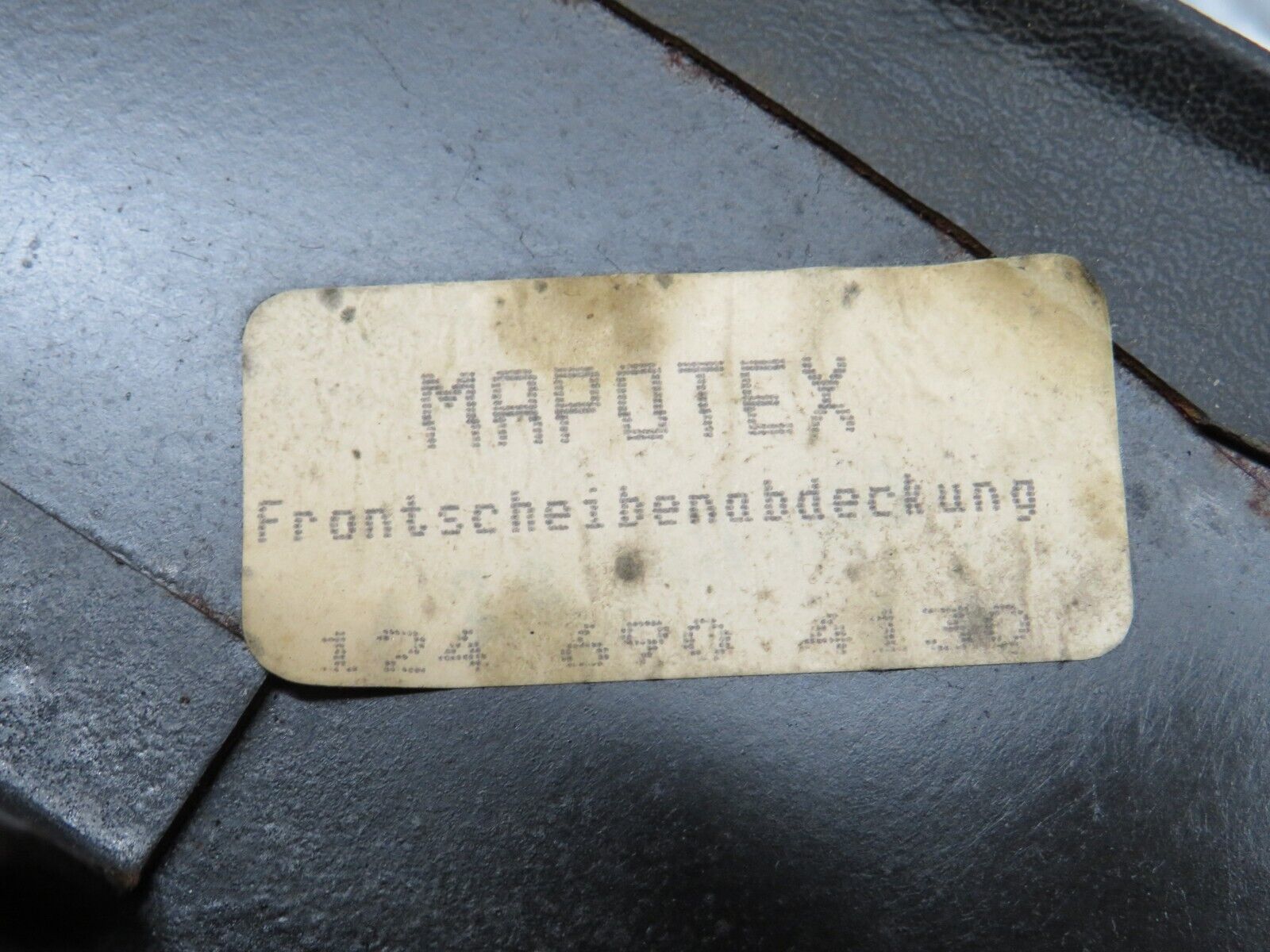 37839 Mercedes-Benz A124 320E Cabriolet Soft Top Lock Cover Panel 1246904130