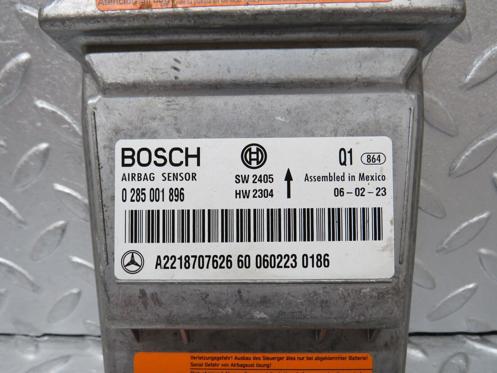 35150 Mercedes-Benz W221 Airbag Crash Sensor 2218707626 0285001896