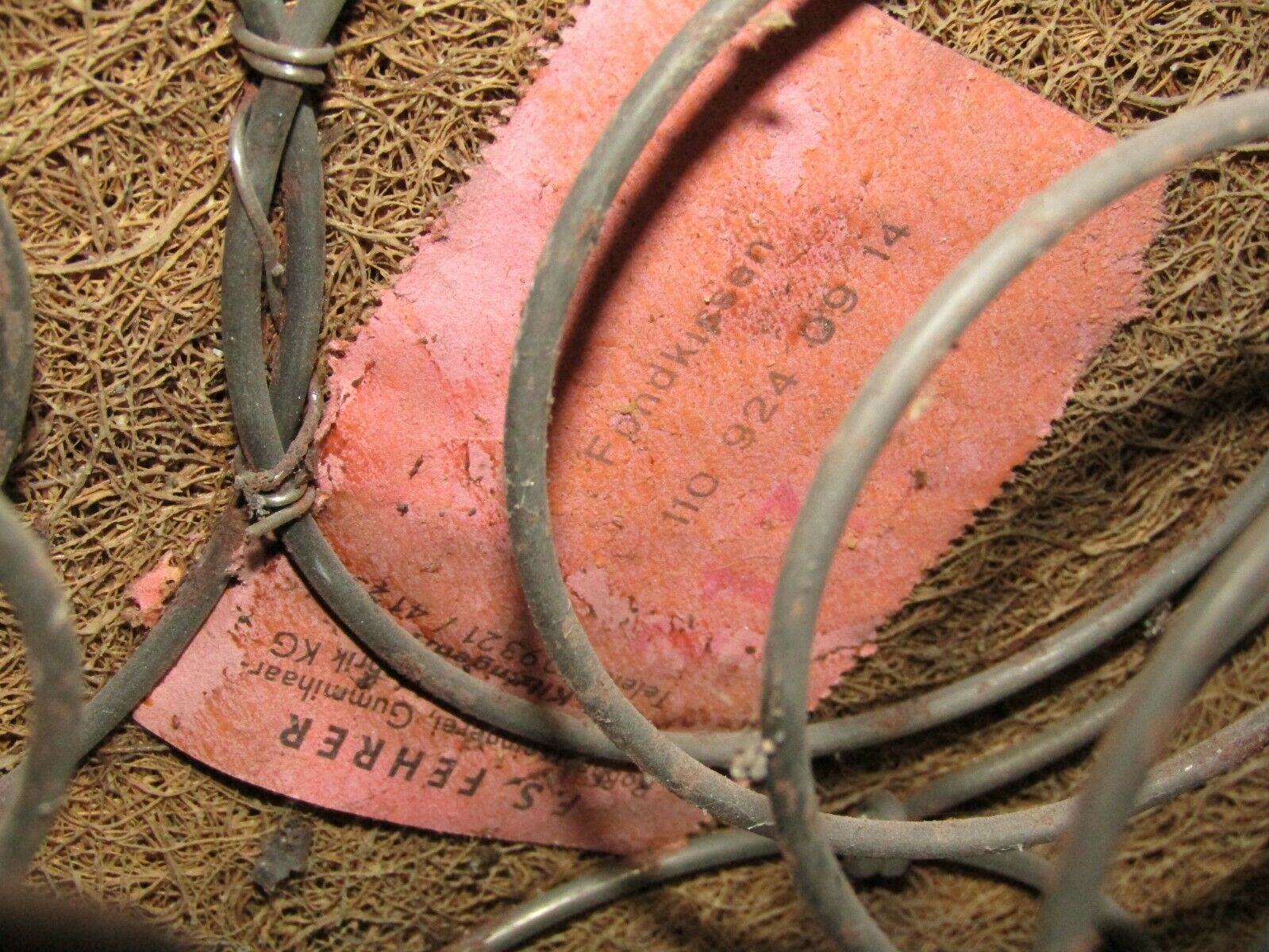 3256 Mercedes-Benz W108 Rear Seat Blue Faux Leather 1089240116