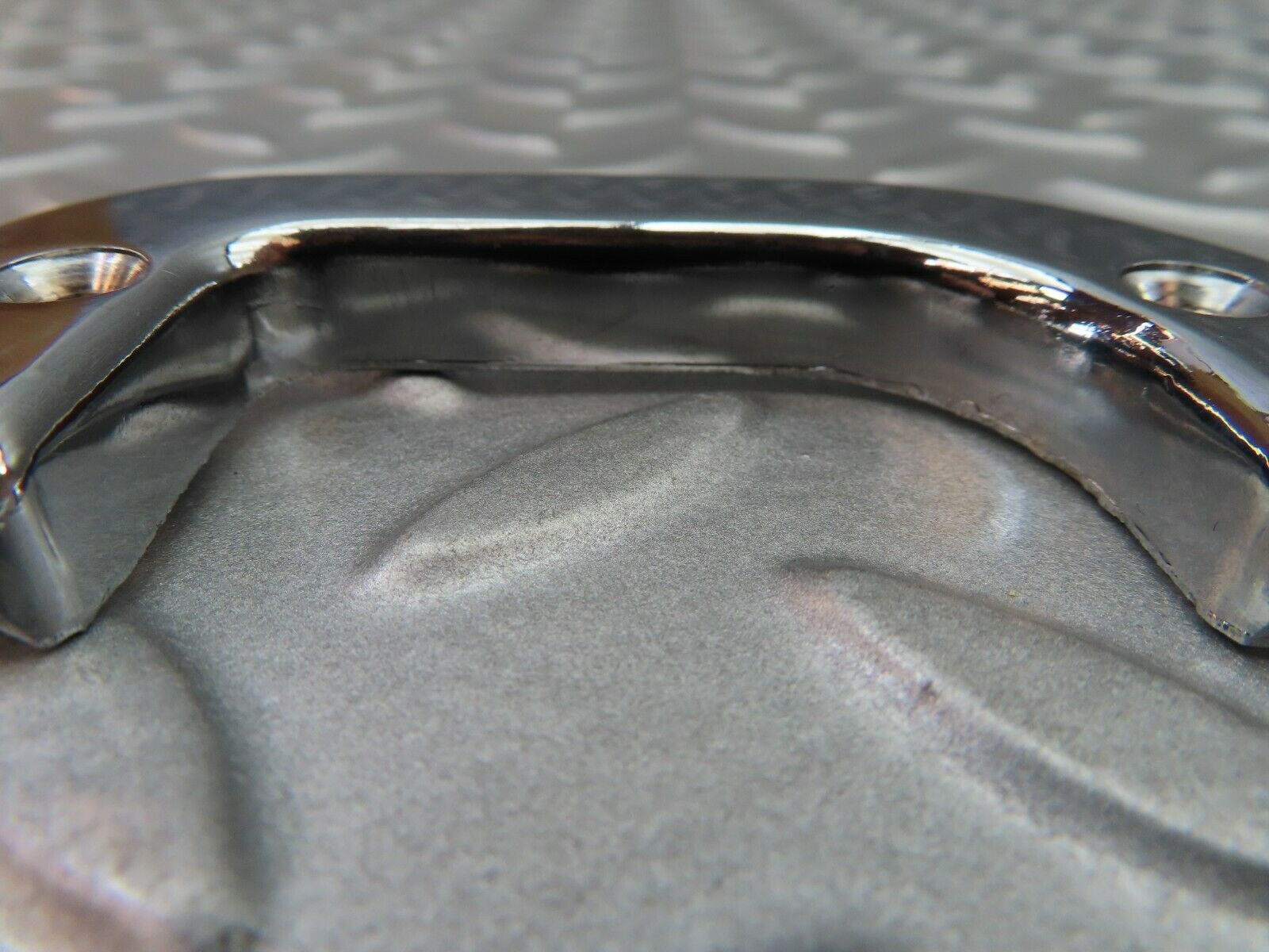 6072 Mercedes-Benz W126 380SE Right Interior Chrome Door Latch Trim 1237230224