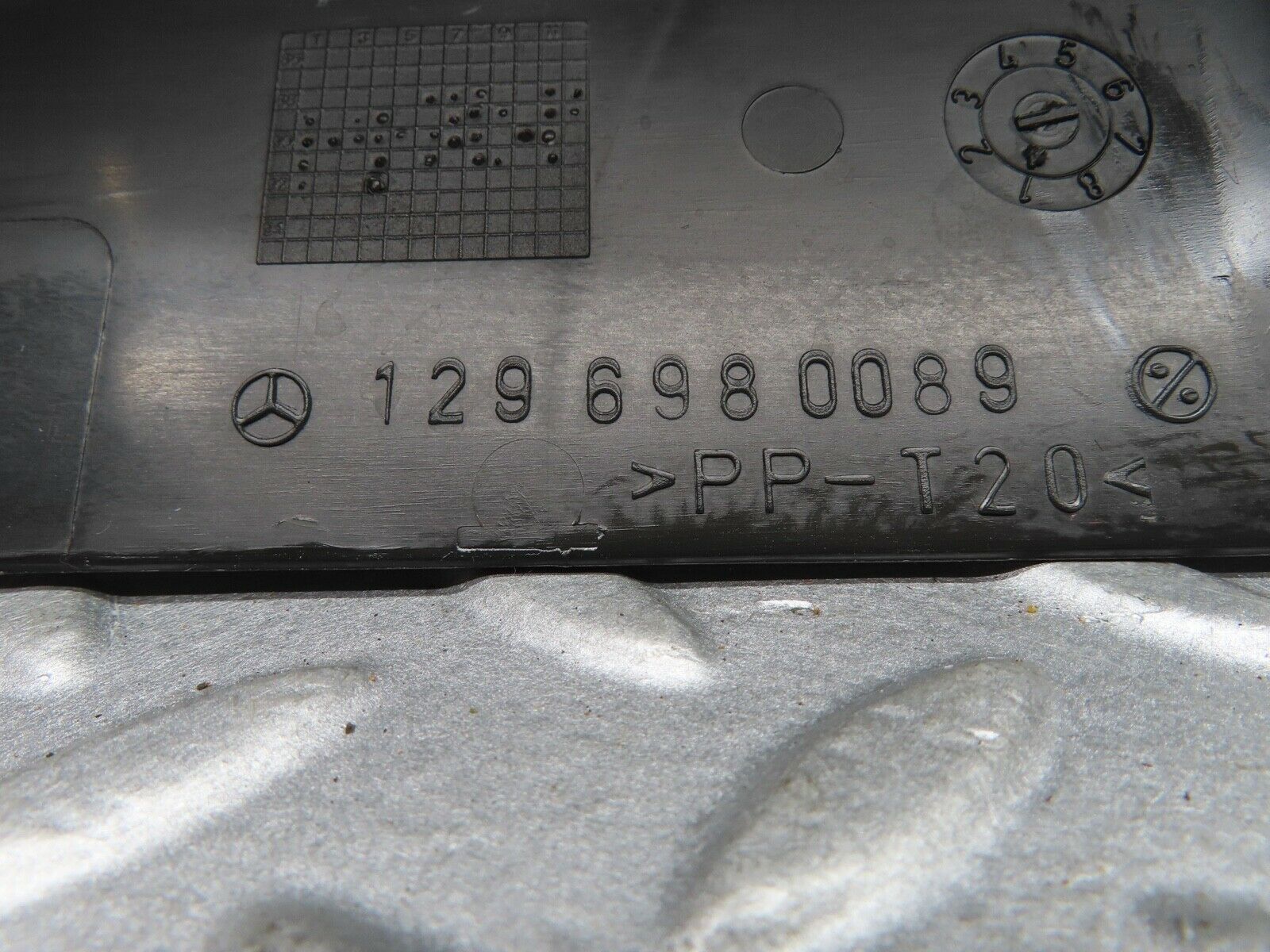 17114 Mercedes-Benz R129 300SL Coupe Boot Lock Cover Trim 1296980089