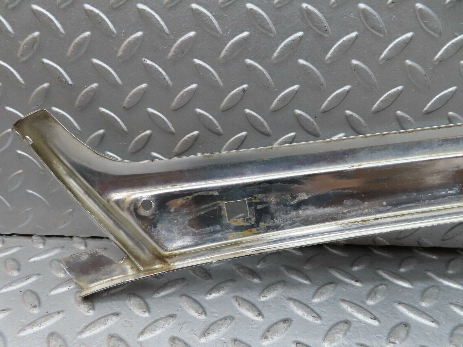 17682 Mercedes-Benz W116 450SEL A Pillar Chrome Moulding Trim Right Side
