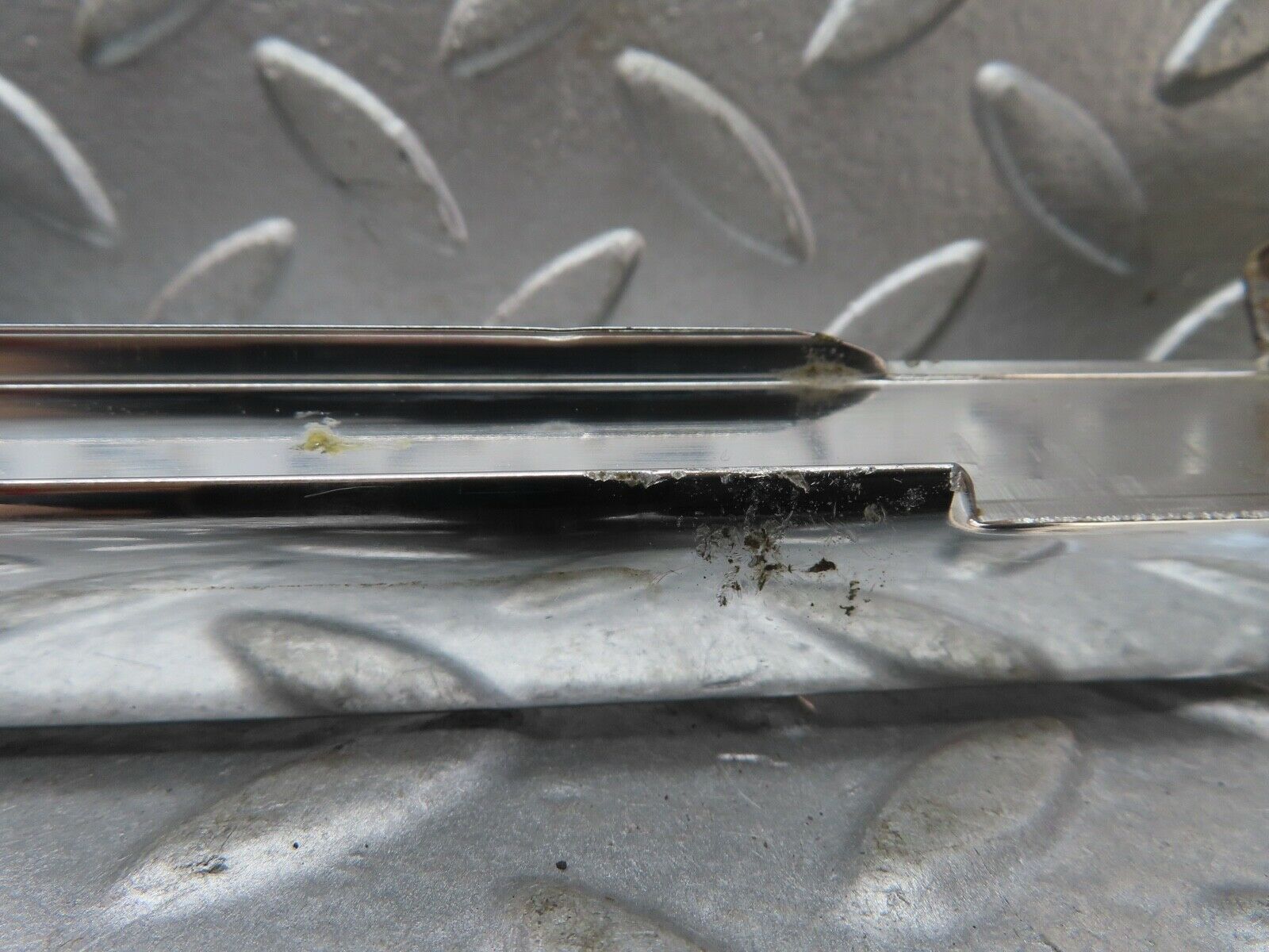 18801 Mercedes-Benz W116 Rear Left Door Chrome Window Channel 1167300319