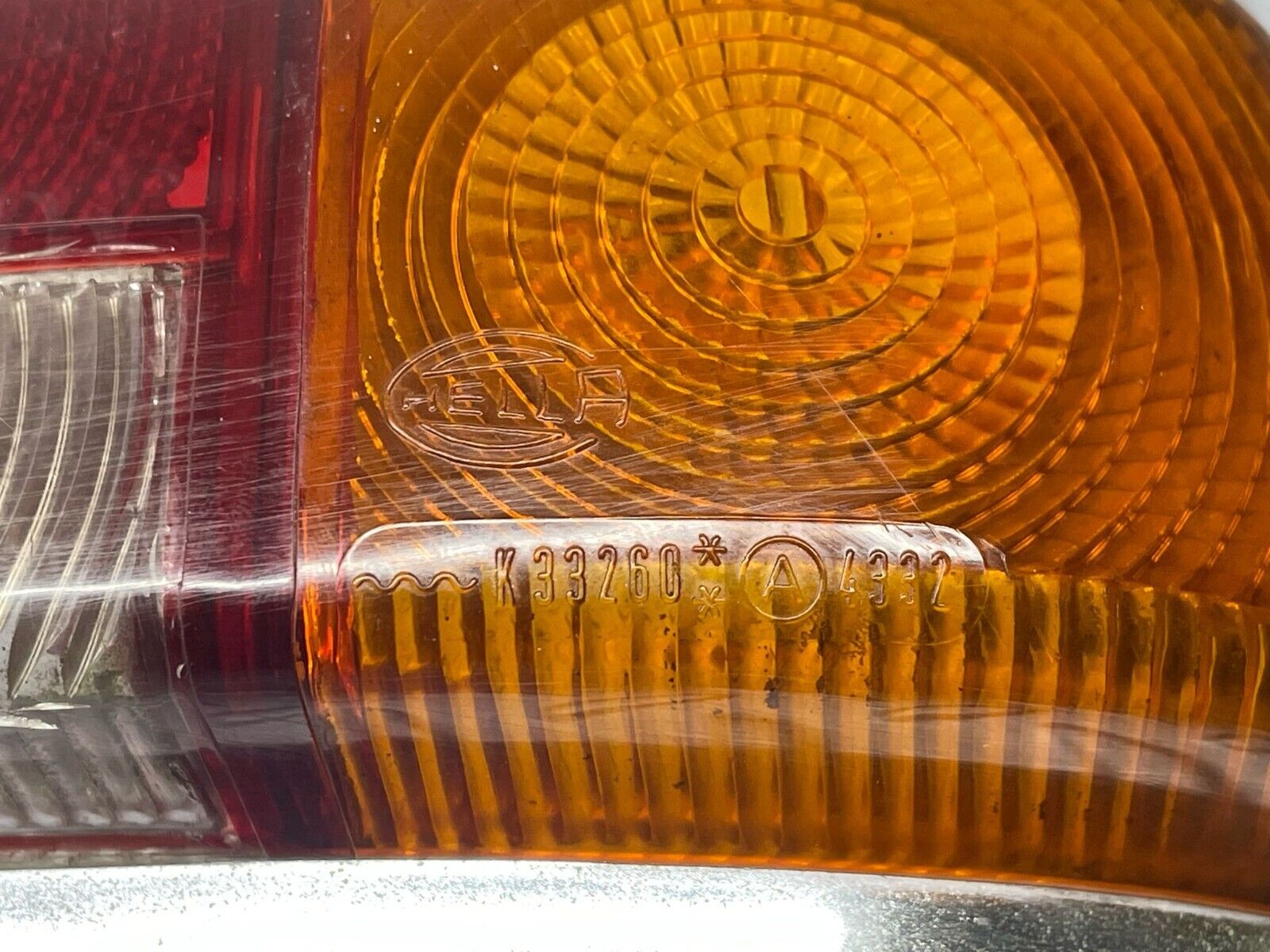 40342 Mercedes-Benz W110 230 Tail Light Lens Right Side Hella BS2516 Gr1