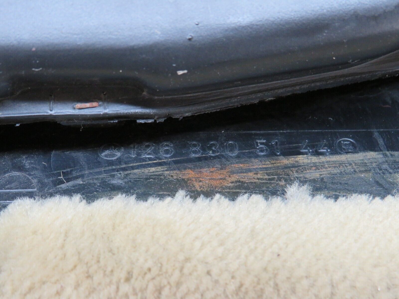 37081 Mercedes-Benz C126 420SEC Coupe Under Dash Panel Left Beige 1283053441 1268305144