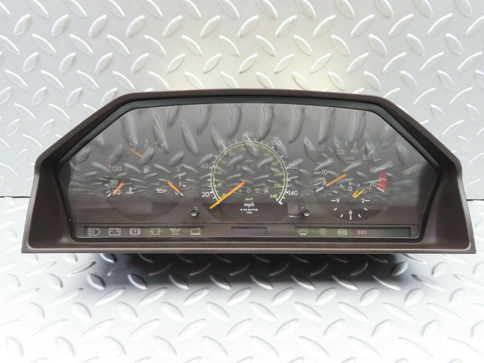 6558 Mercedes-Benz S124 E220 Wagon Instrument Cluster 1244401347