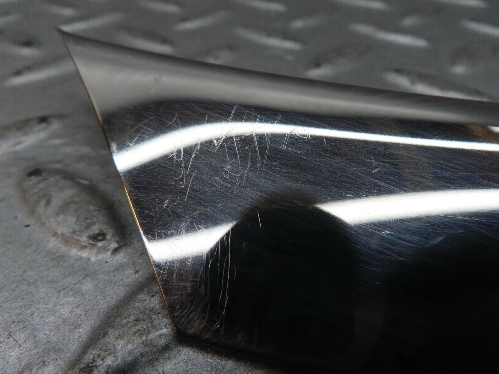 17681 Mercedes-Benz W116 450SEL Rear Left Wheel Arch Lower Chrome Trim