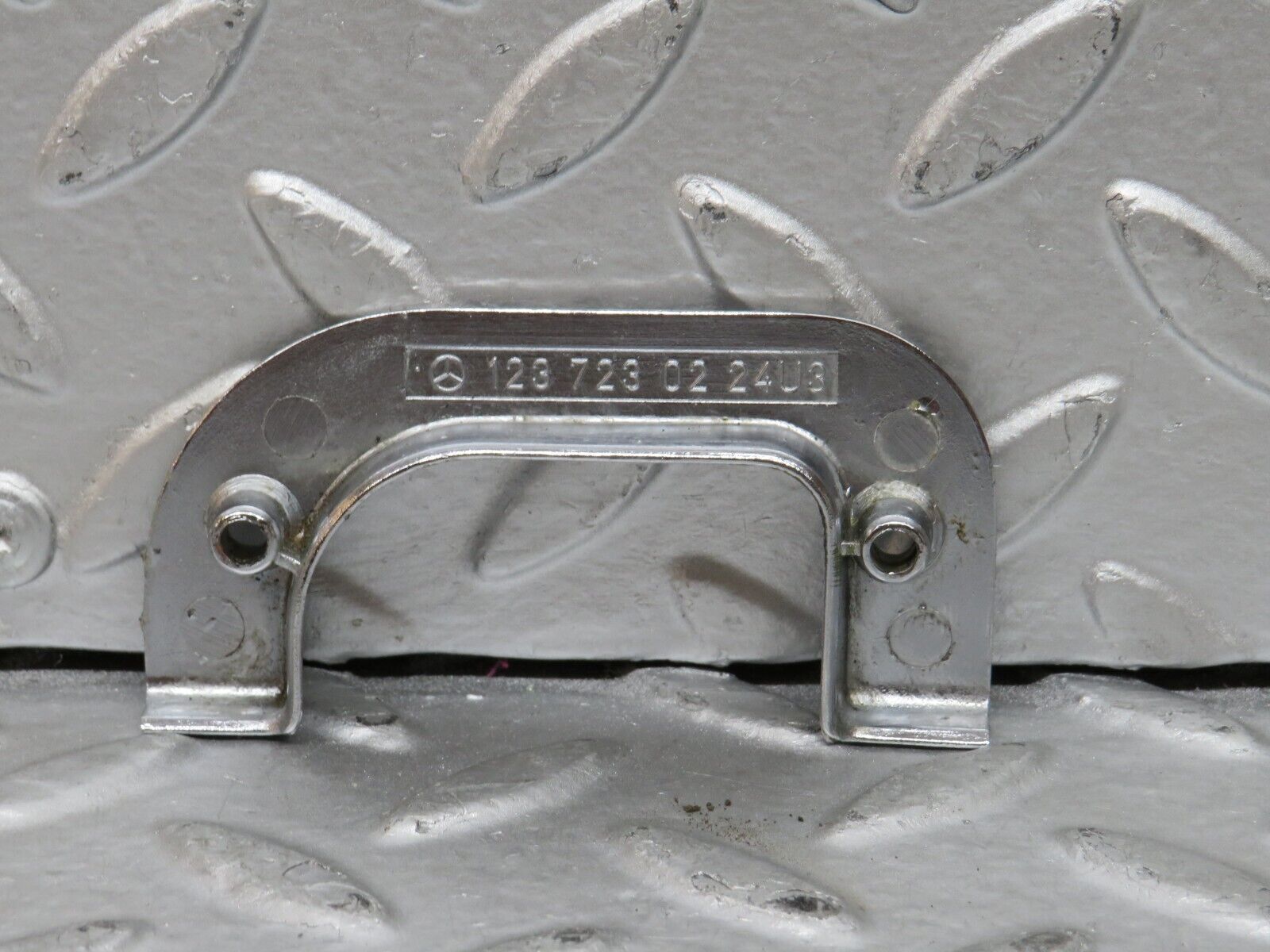 27965 Mercedes-Benz W123 280E Right Interior Chrome Door Latch Trim 1237230224