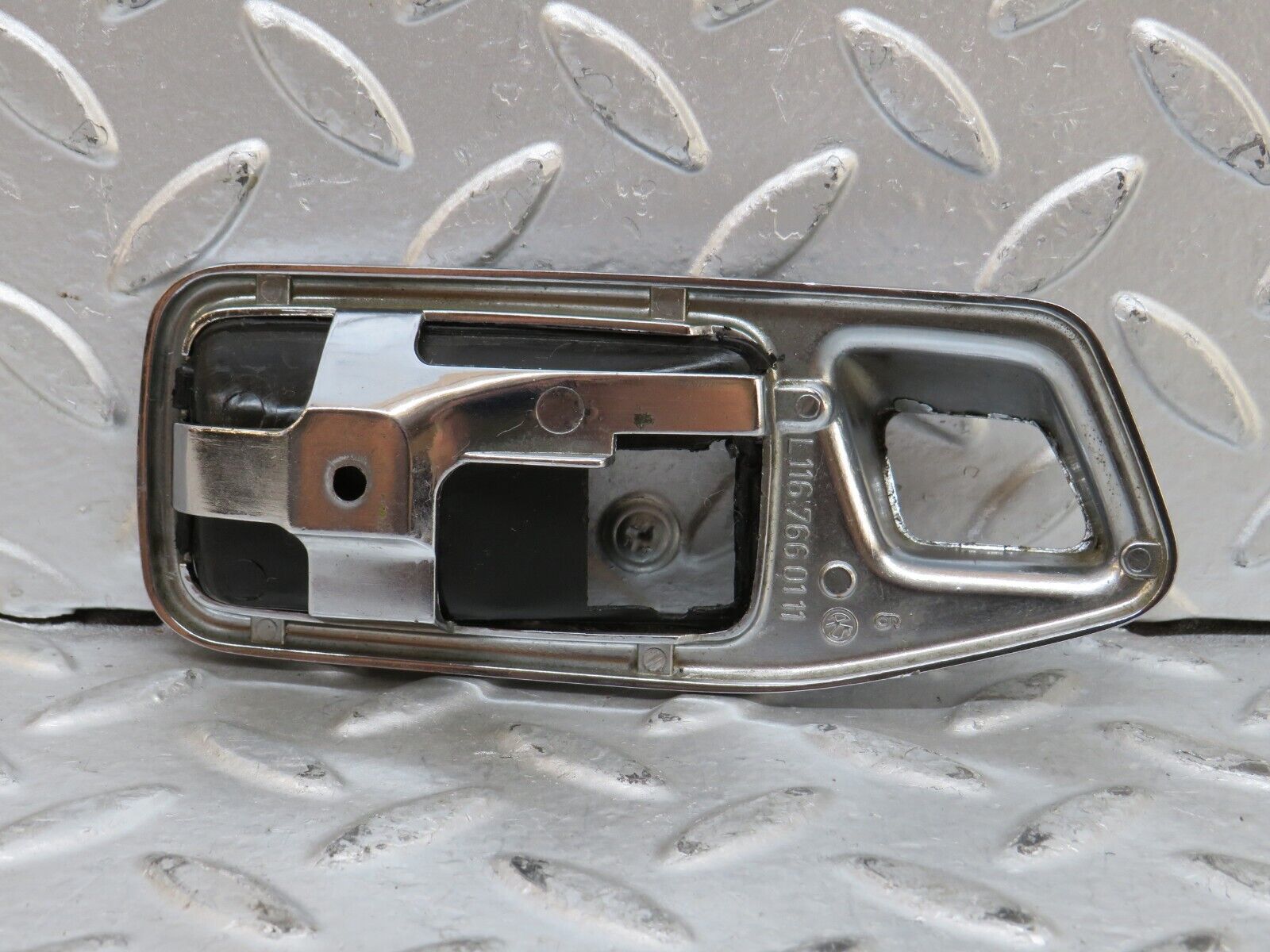 28293 Mercedes-Benz S123 240D Chrome Frame For Door Opener Left 1167660111