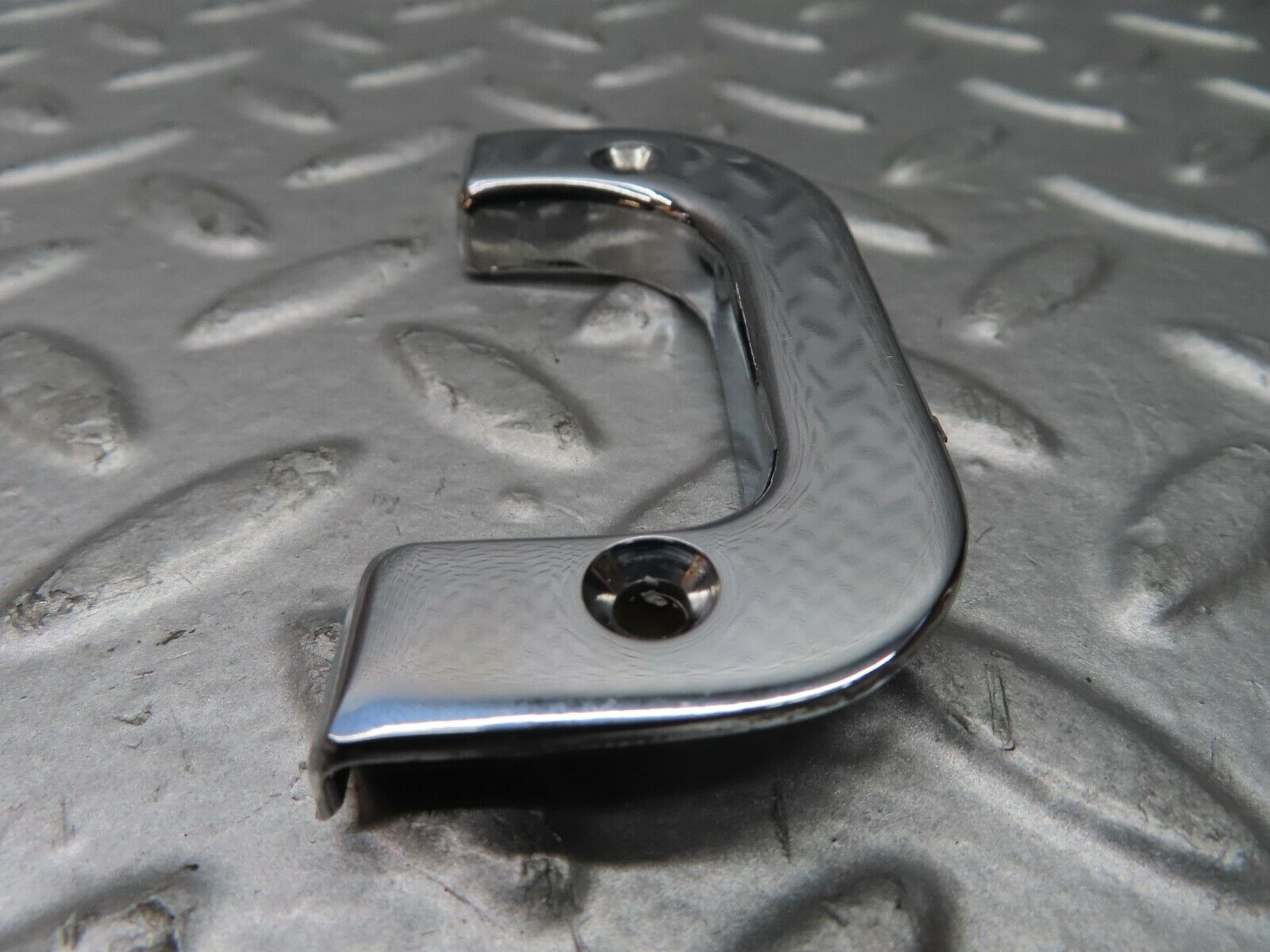 21492 Mercedes-Benz W126 300SE Left Chrome Door Latch Trim 1237230124