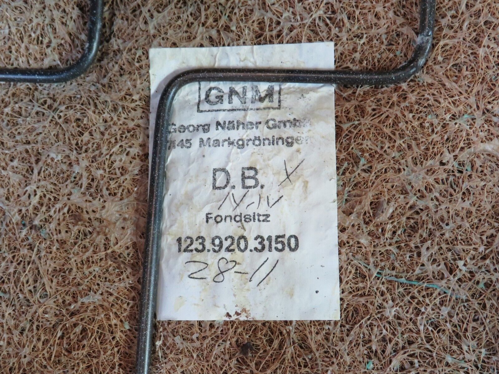 32031 Mercedes-Benz W123 230E Rear Seat Blue 1239203150 1239202716