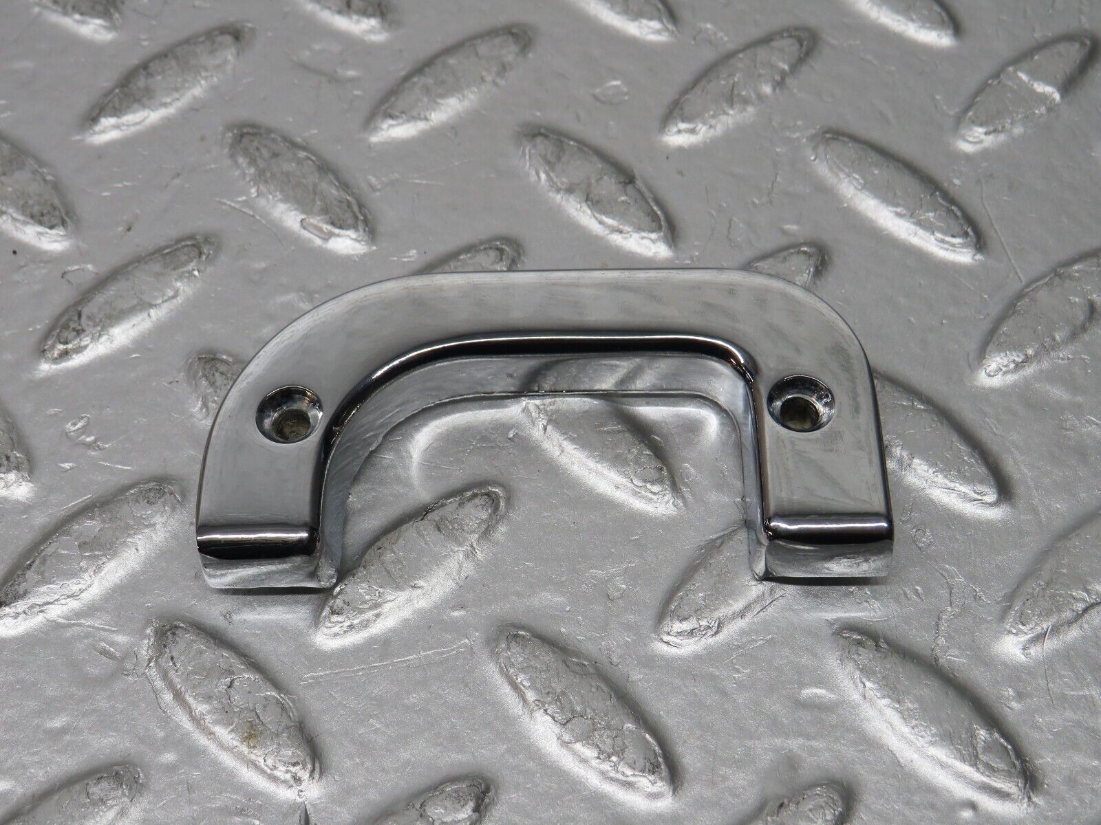 0544 Mercedes-Benz W123 230E Left Interior Chrome Door Latch Trim 1237230124