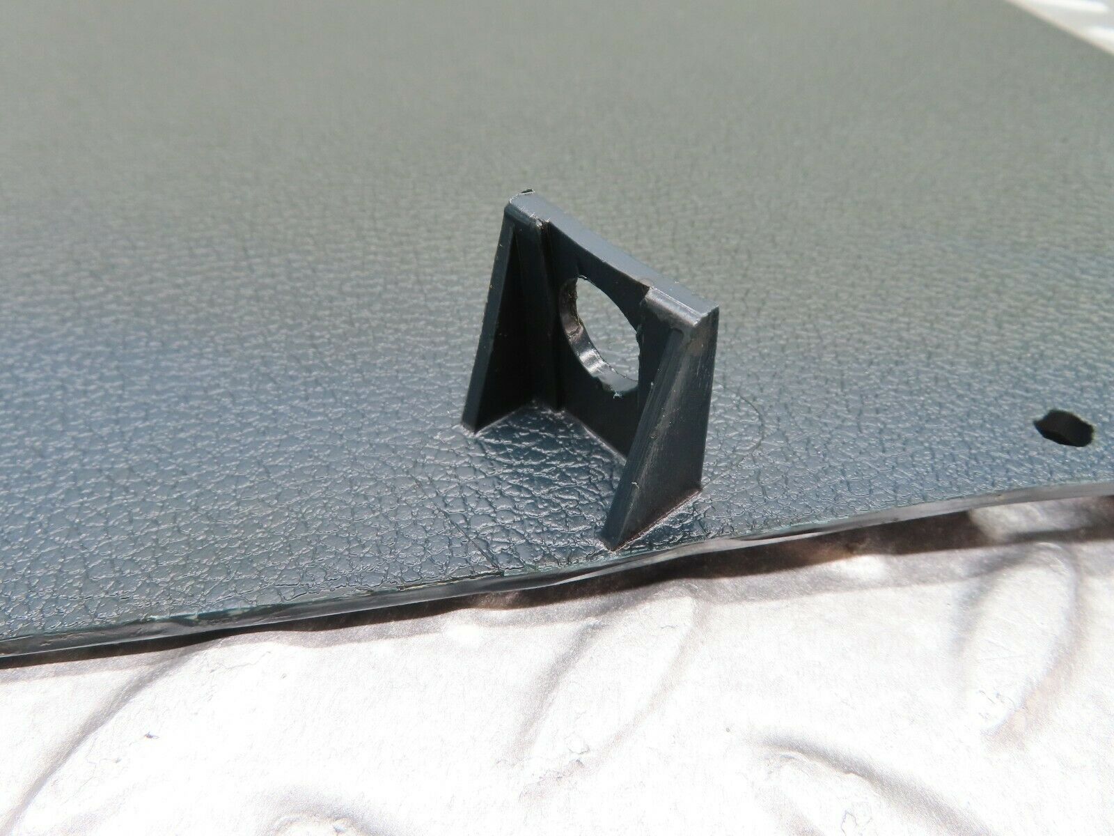 17903 Mercedes-Benz W123 200 Kick Panel Trim Left Side Blue 1236880306