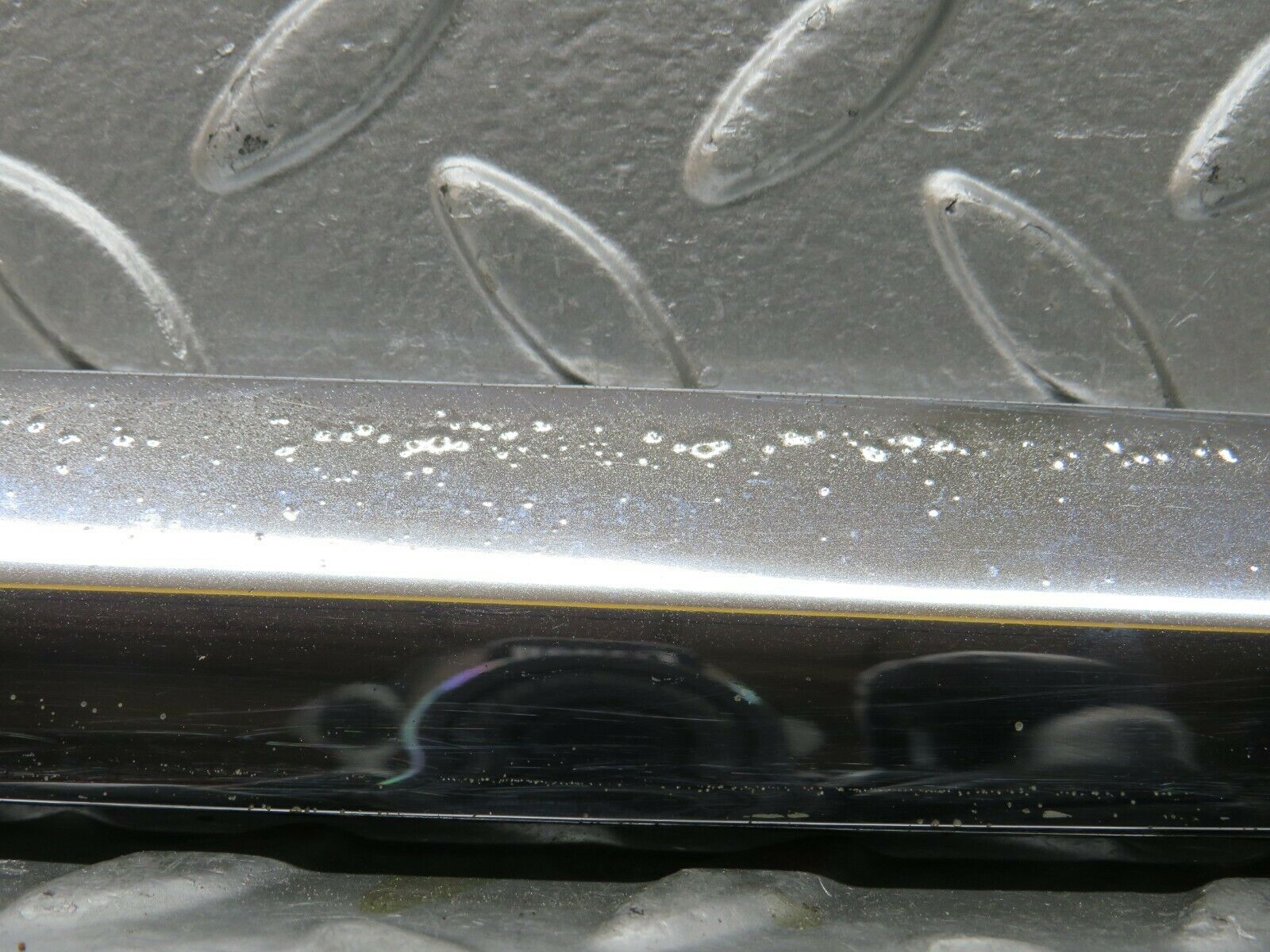 23786 Mercedes-Benz C107 450SLC Coupe Trunk Chrome Handle Moulding Right