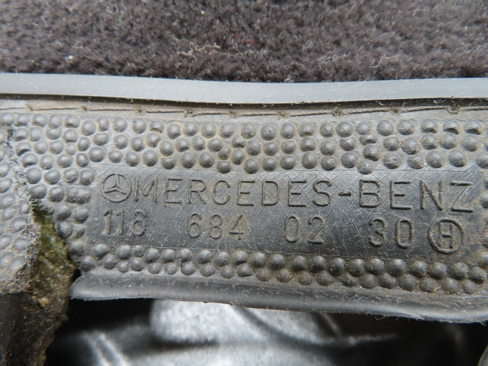 14246 Mercedes-Benz W116 350SE Front Right Floor Carpet Black 1166840230