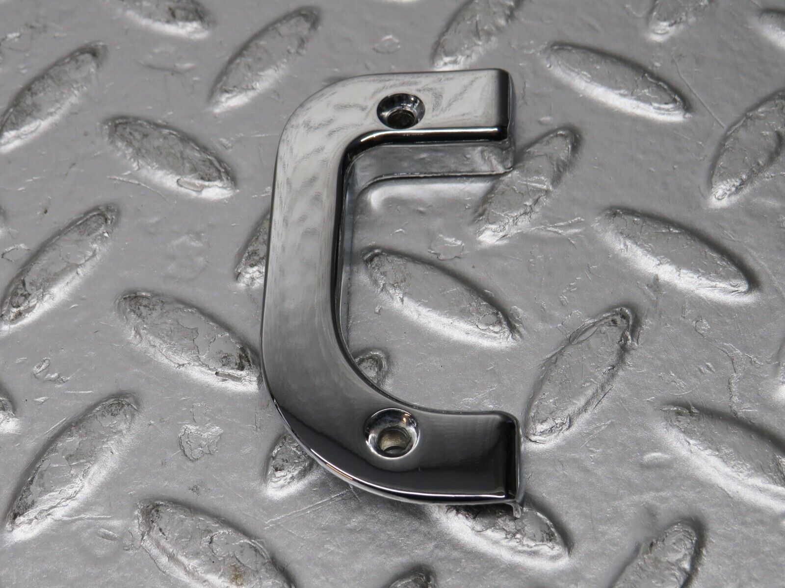 0544 Mercedes-Benz W123 230E Left Interior Chrome Door Latch Trim 1237230124