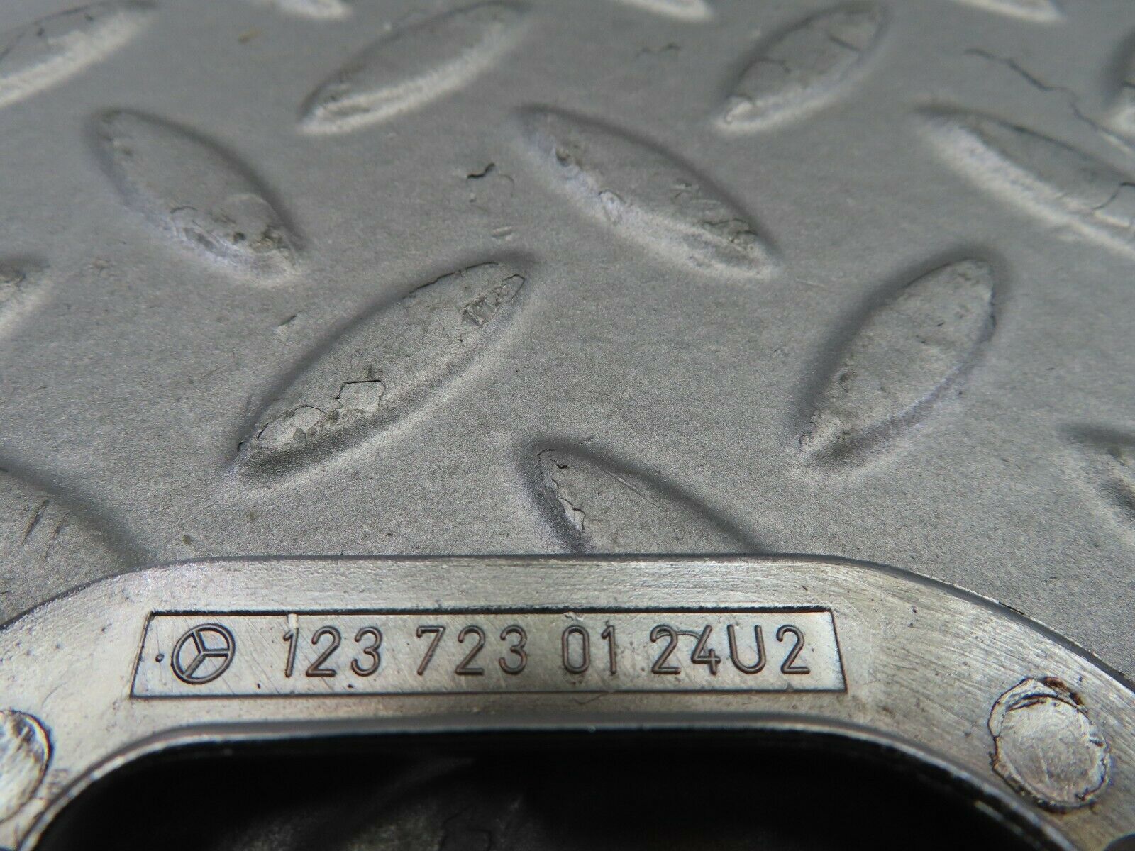 7617 Mercedes-Benz S123 230TE Wagon Left Chrome Door Latch Trim 1237230124