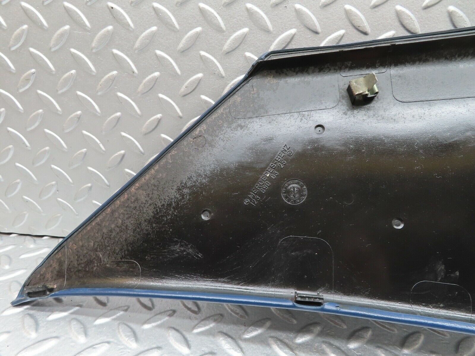 17935 Mercedes-Benz W123 200 C Pillar Cover Panel Left Side Blue 1236900325