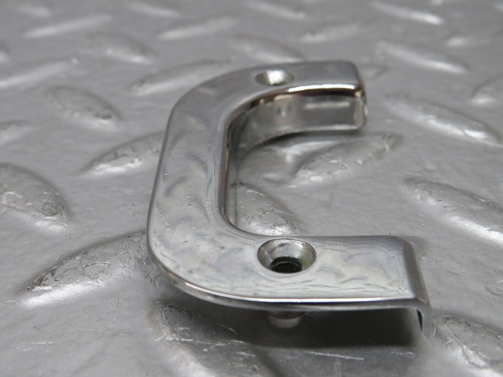 25546 Mercedes-Benz W123 200 Right Interior Chrome Door Latch Trim 1237230224