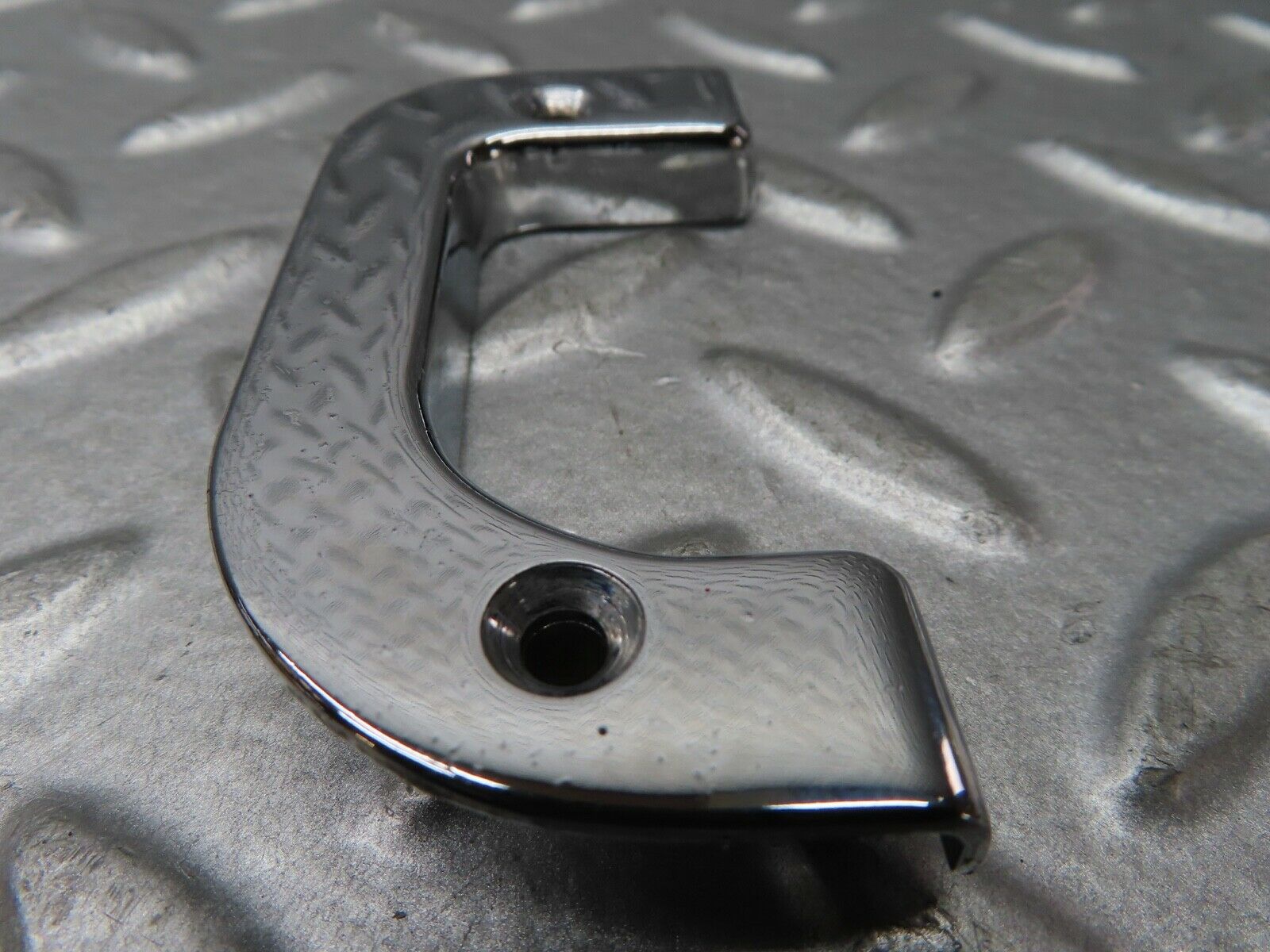 19166 Mercedes-Benz W123 300D Left Chrome Door Latch Trim 1237230124