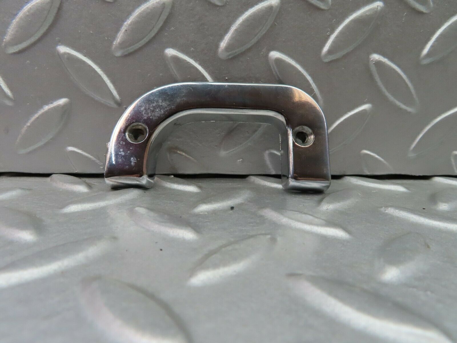 6071 Mercedes-Benz W126 380SE Left Interior Chrome Door Latch Trim 1237230124