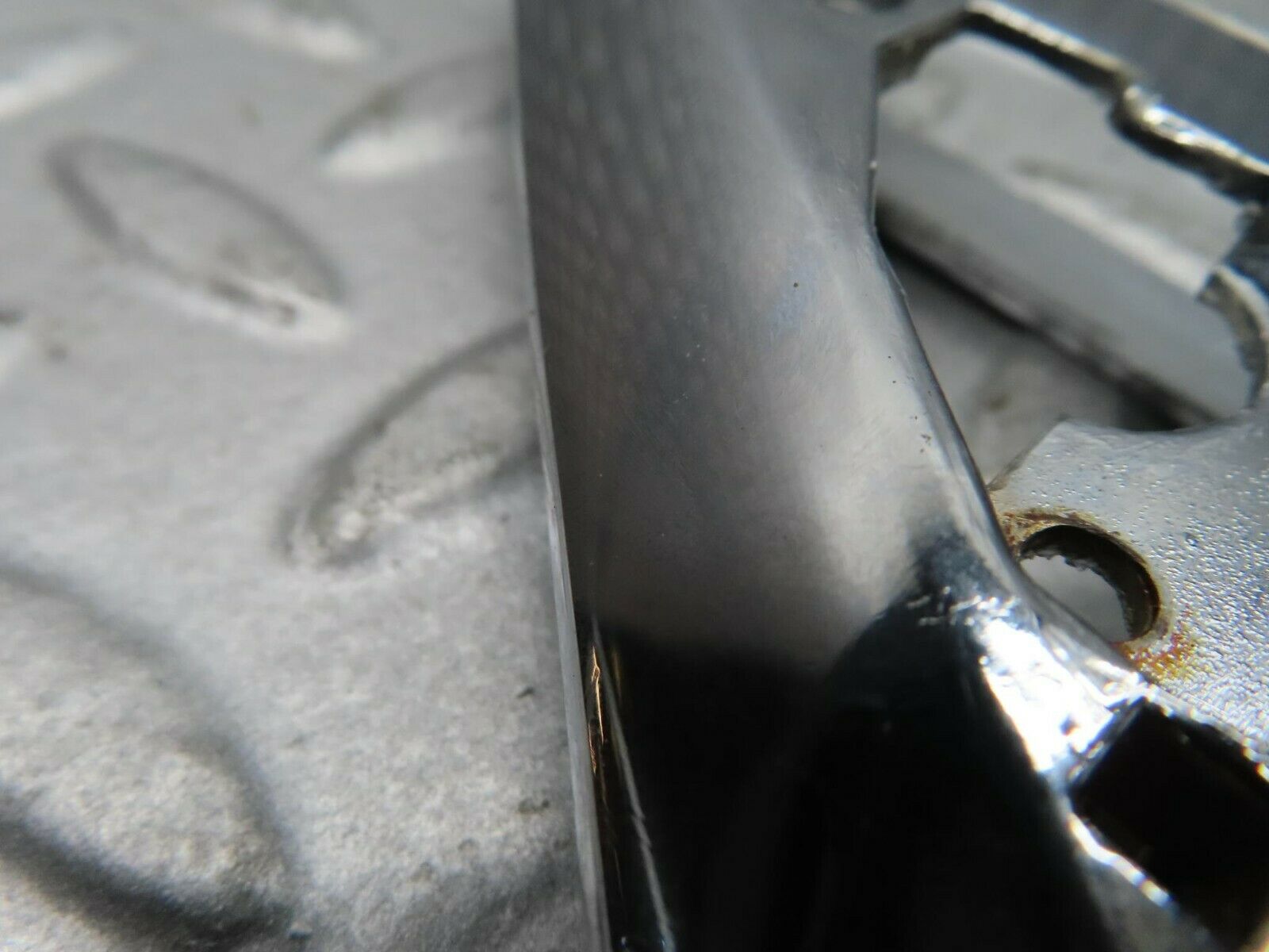 16623 Mercedes-Benz C107 380SLC Right Wing Mirror Triangle Chrome Bracket