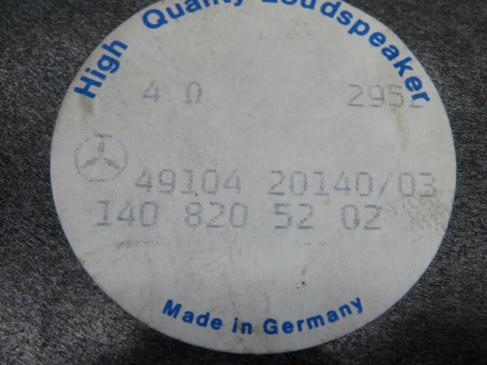 14890 Mercedes-Benz W140 S320 Front Right Door Speaker 1408205202