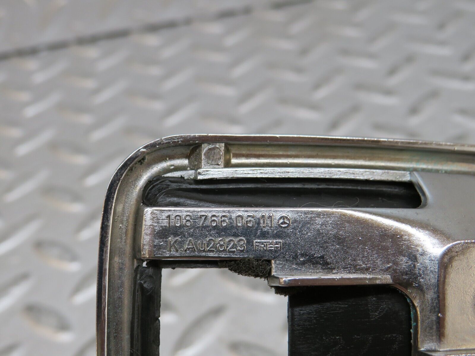 28294 Mercedes-Benz S123 240D Chrome Frame For Door Opener Right 1087660611