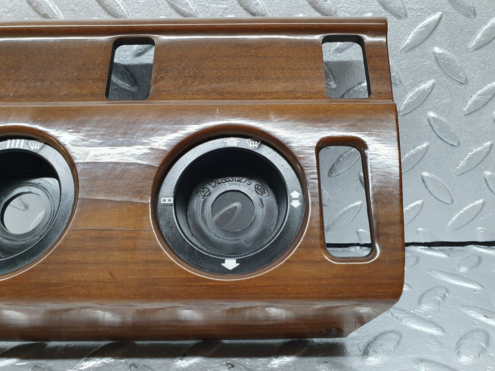 41398 Mercedes-Benz W124 200E Heater Control Panel Wood Trim 1246830275