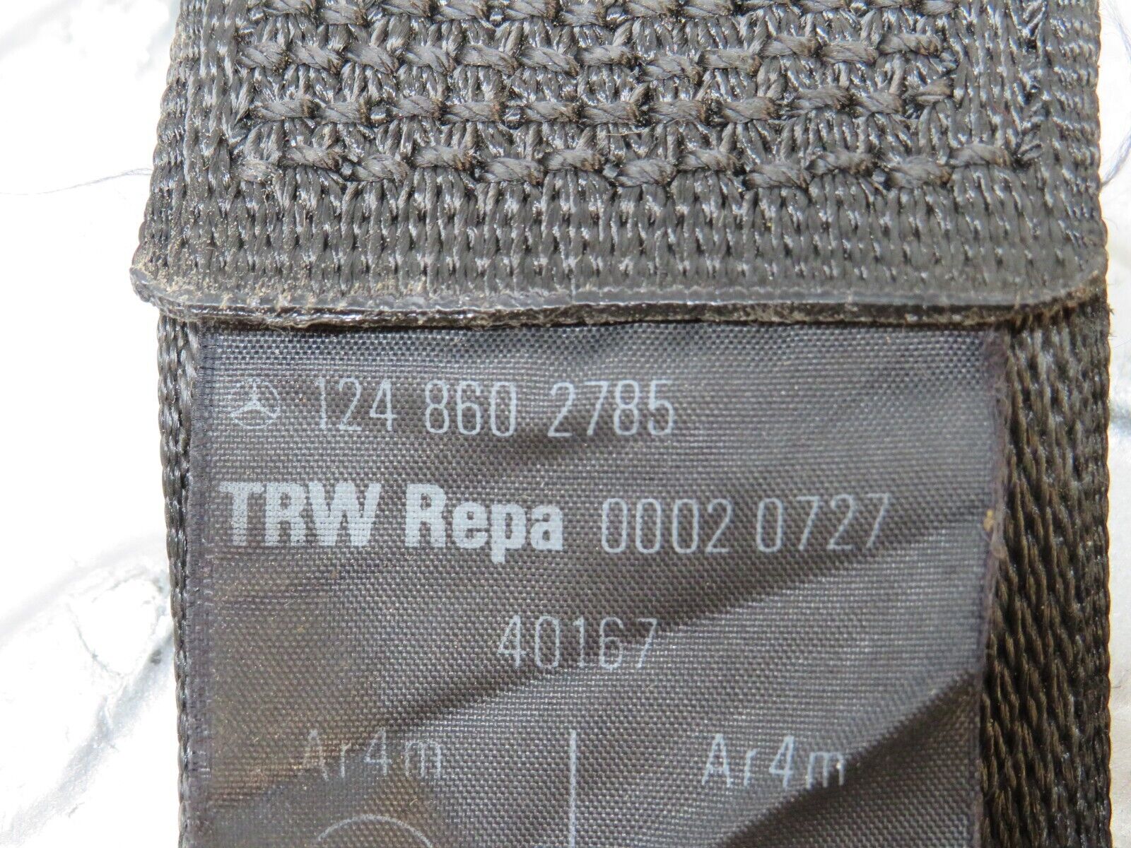 31539 Mercedes-Benz S124 220TE Third Row Seat Belt Set 1248602885 1248602785