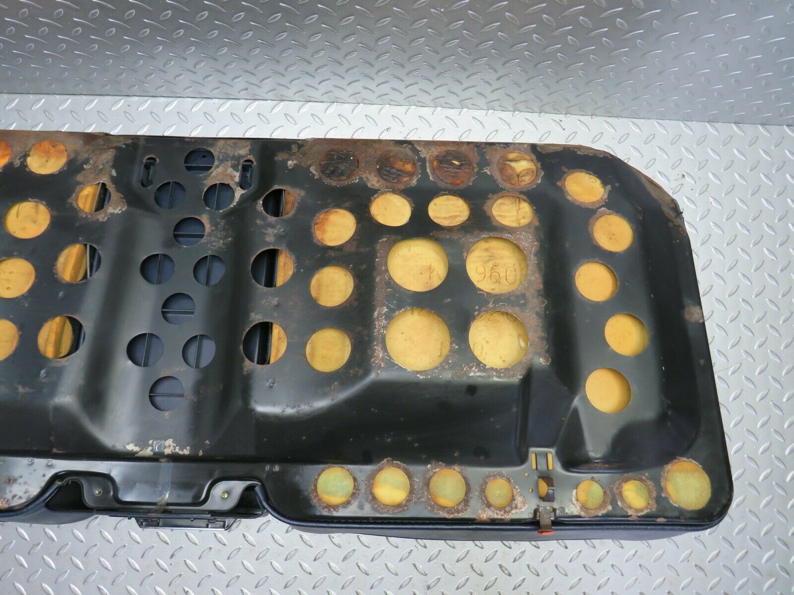 23043 Mercedes-Benz C123 230CE Coupe Rear Seat Bottom Blue Half Leather