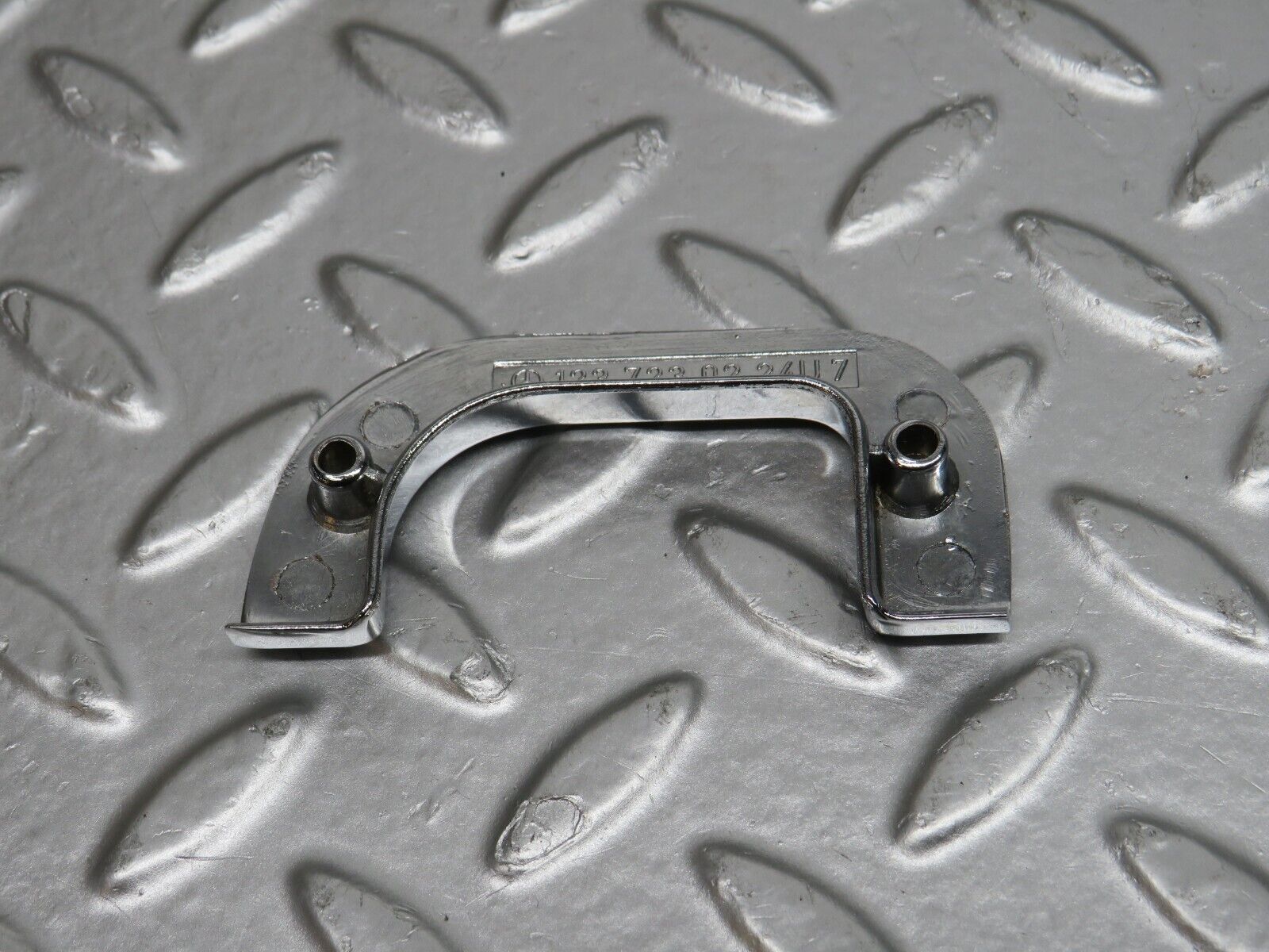 32180 Mercedes-Benz W123 230E Right Interior Chrome Door Latch Trim 1237230224