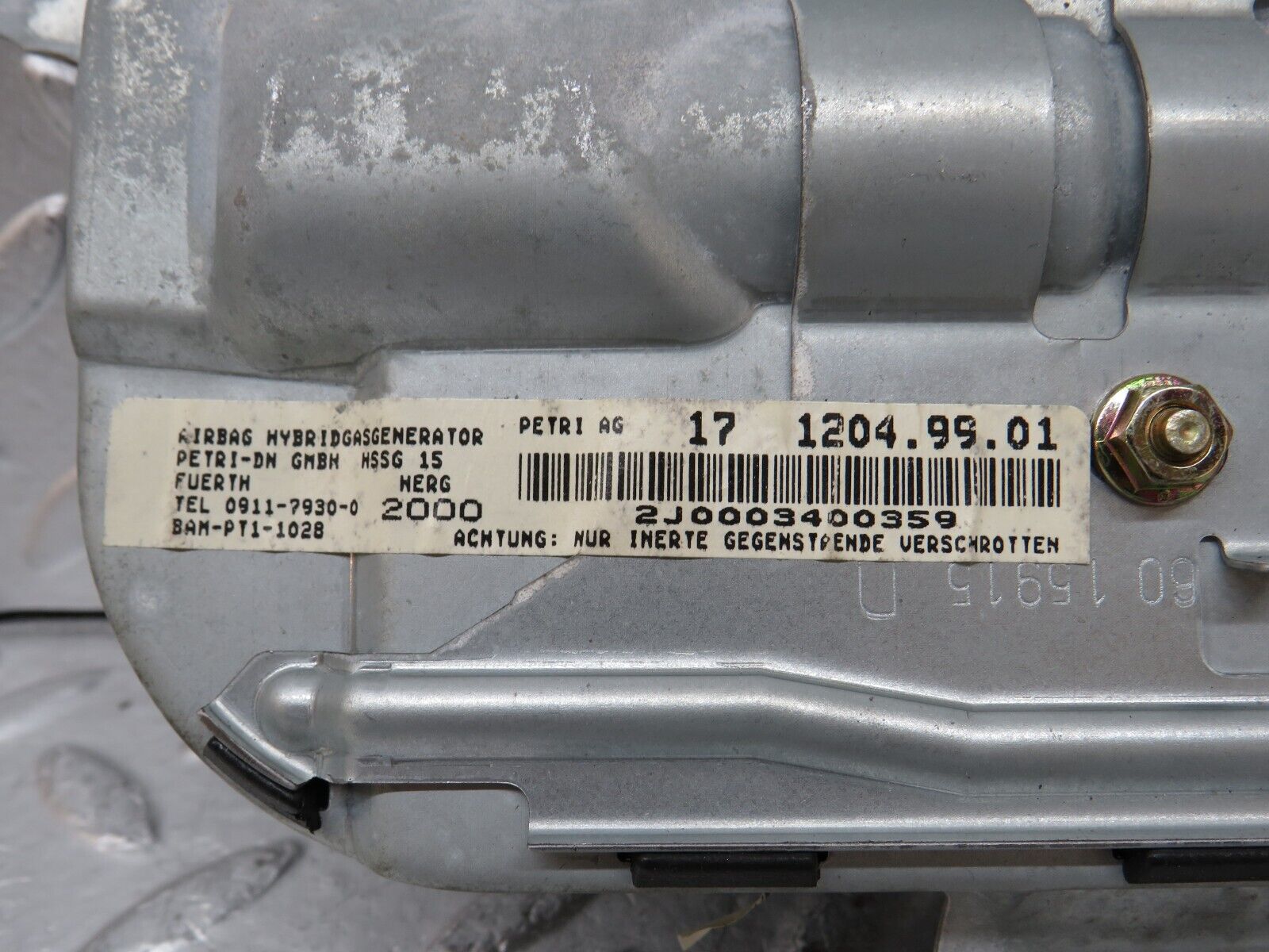 34766 Mercedes-Benz W210 320E Front Right Door Airbag 2108601205