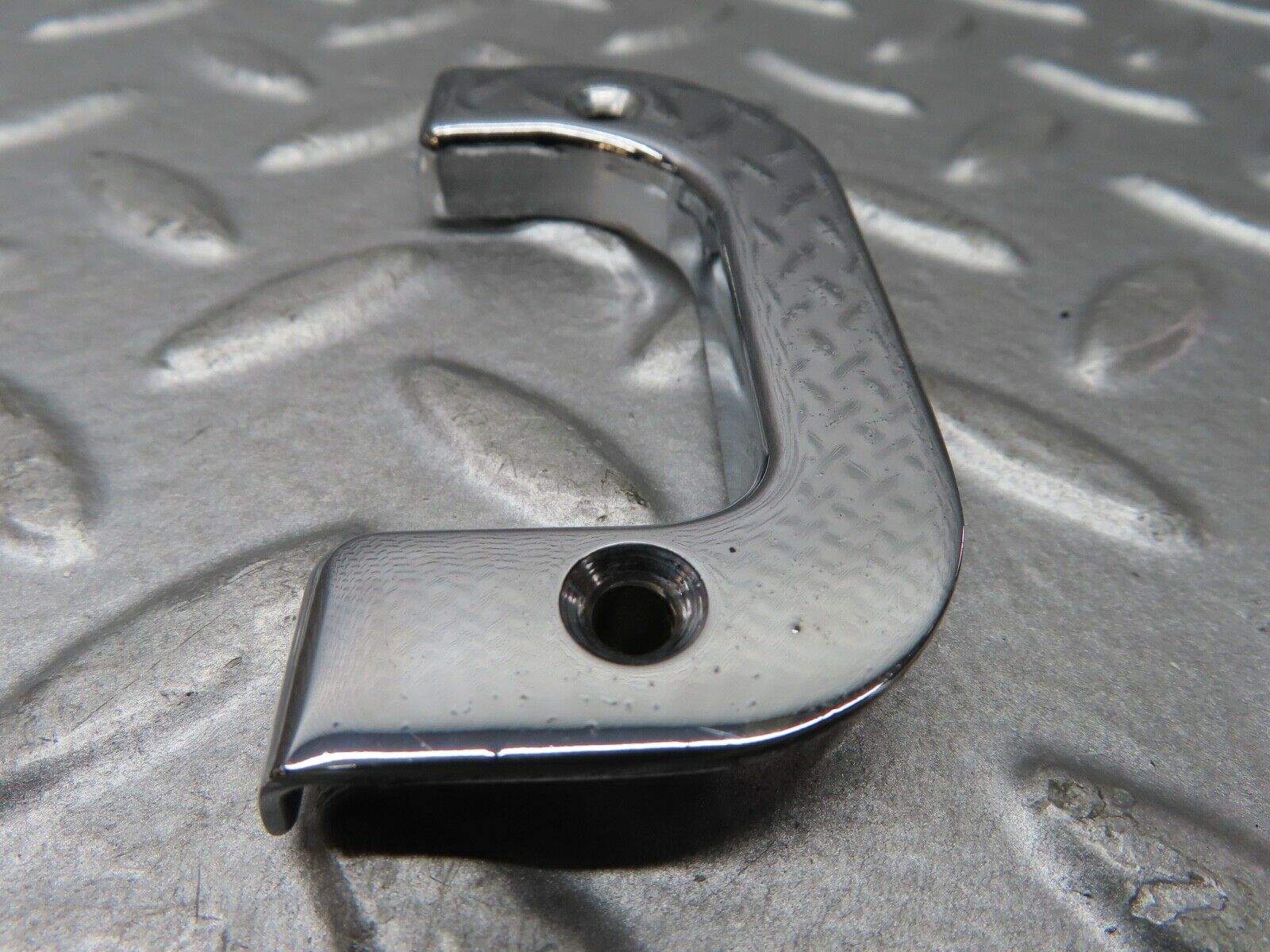 19166 Mercedes-Benz W123 300D Left Chrome Door Latch Trim 1237230124