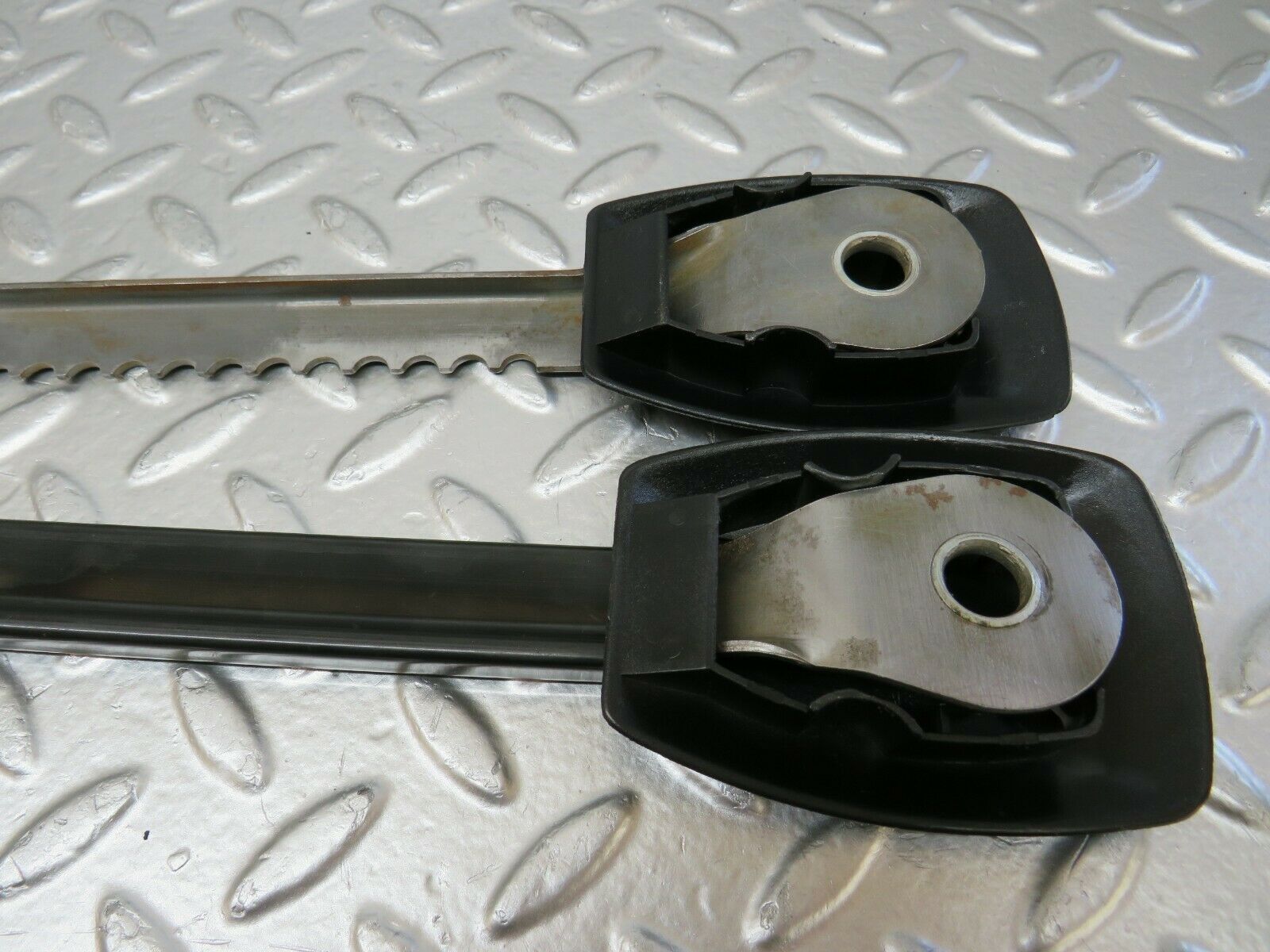 24391 Mercedes-Benz S124 220TE Seat Belt Runner With Cover Pair 1249193520